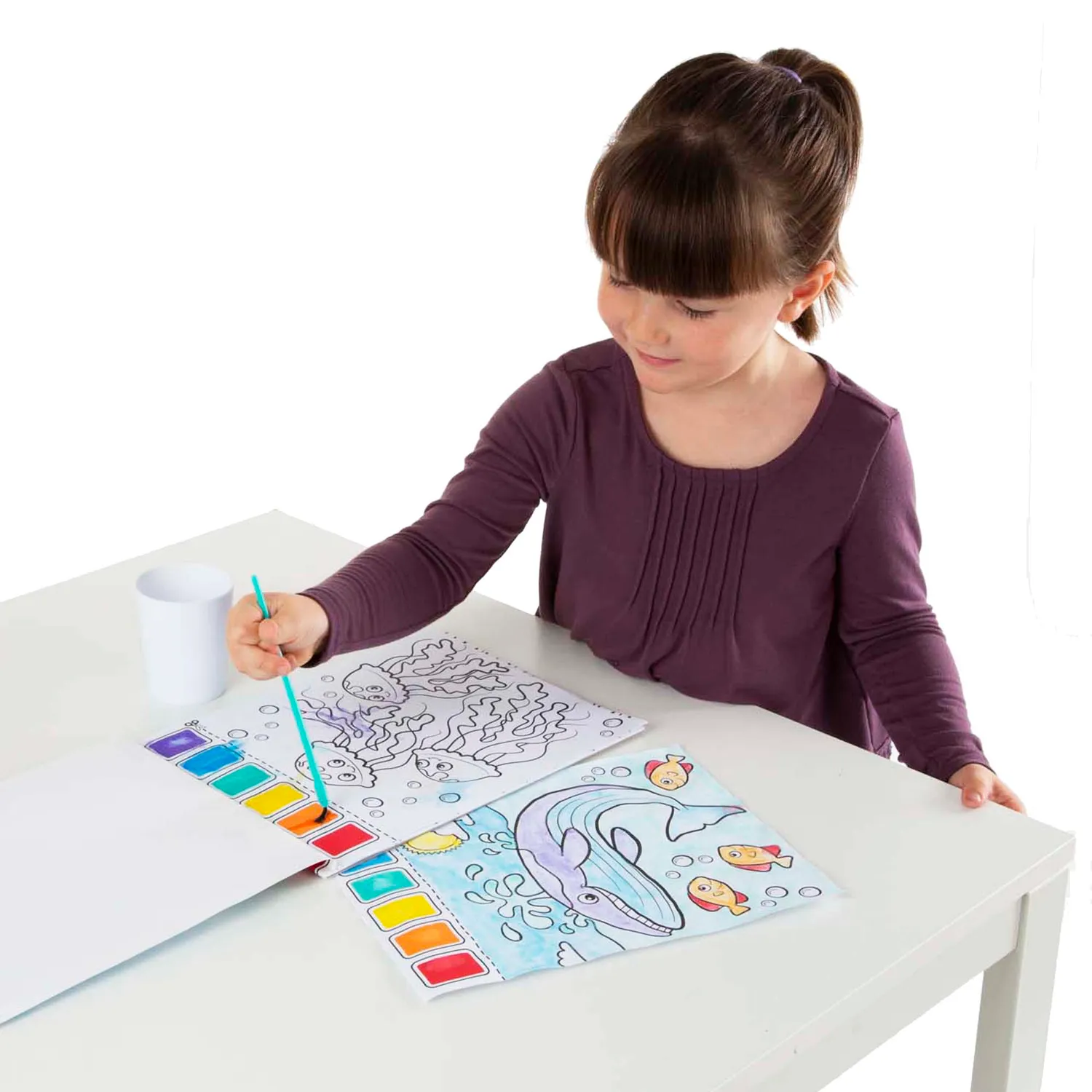 Melissa & Doug Paint With Water Ocean verfboek met penseel