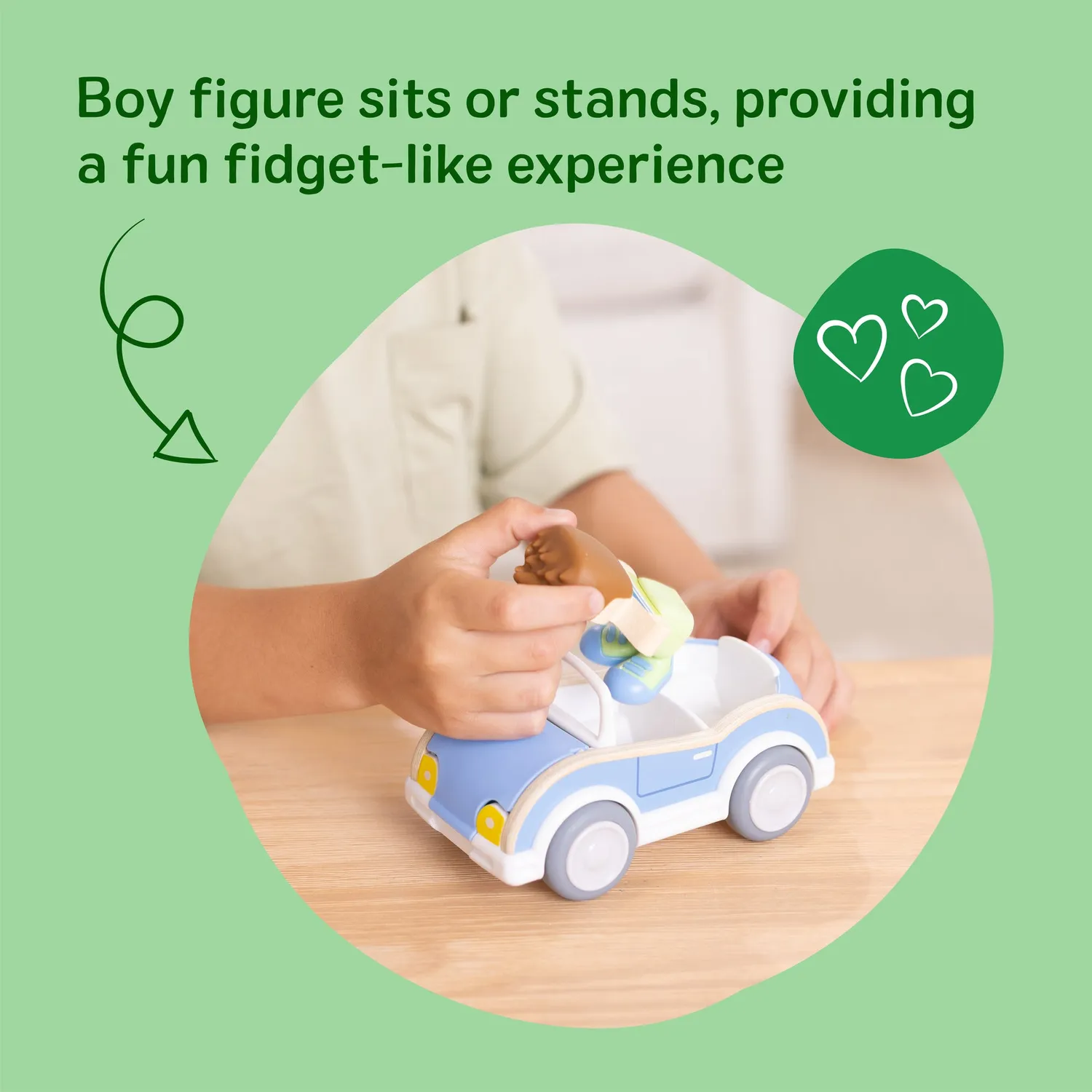 Melissa & Doug Cheery Lane Vehicle & Boy speelauto blauw