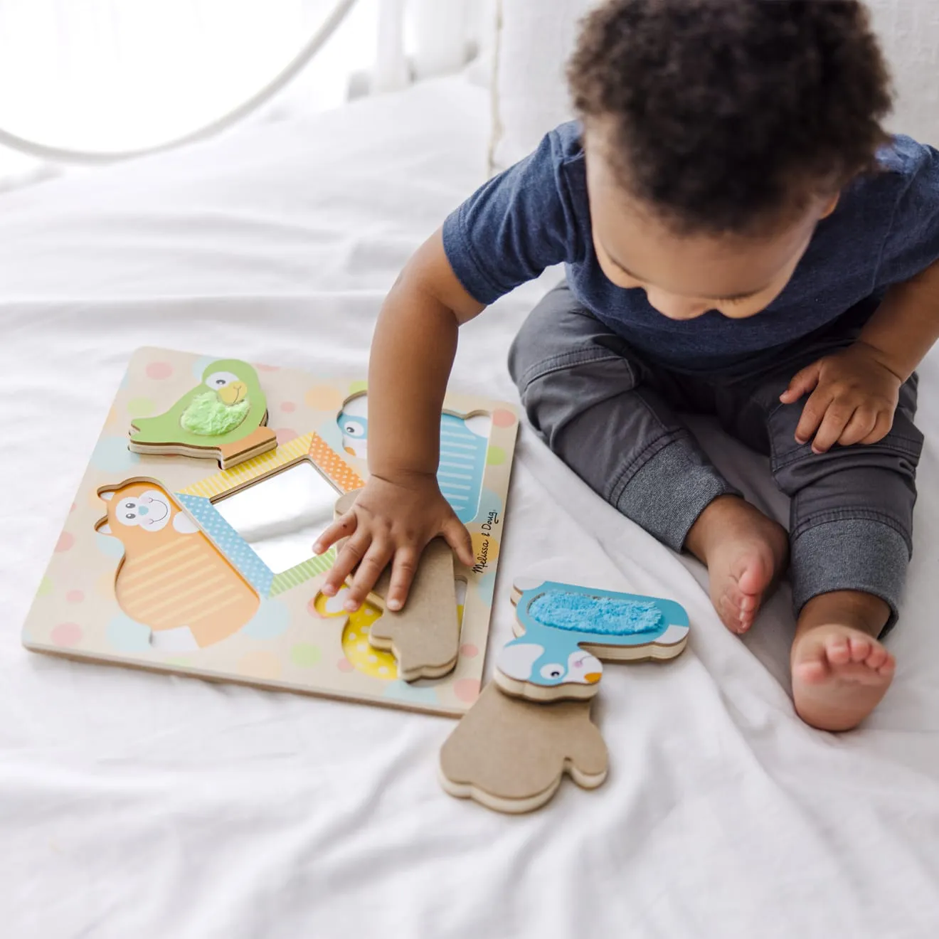 Melissa & Doug First Play Peek-a-Boo Pets puzzel spiegel