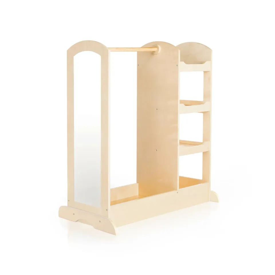 Guidecraft See and Store verkleedkast naturel hout met rek