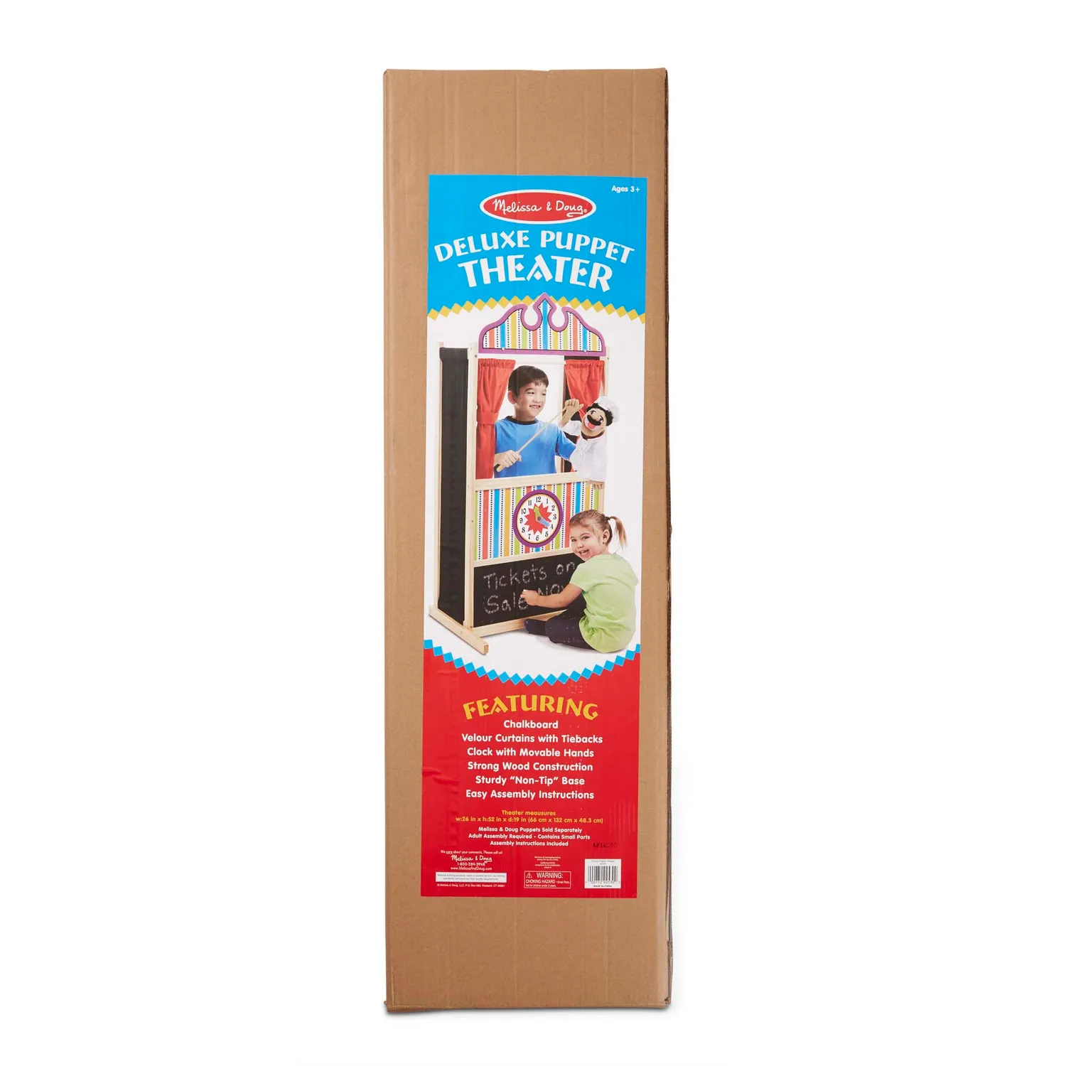 Melissa & Doug Wooden Deluxe poppentheater hout groot