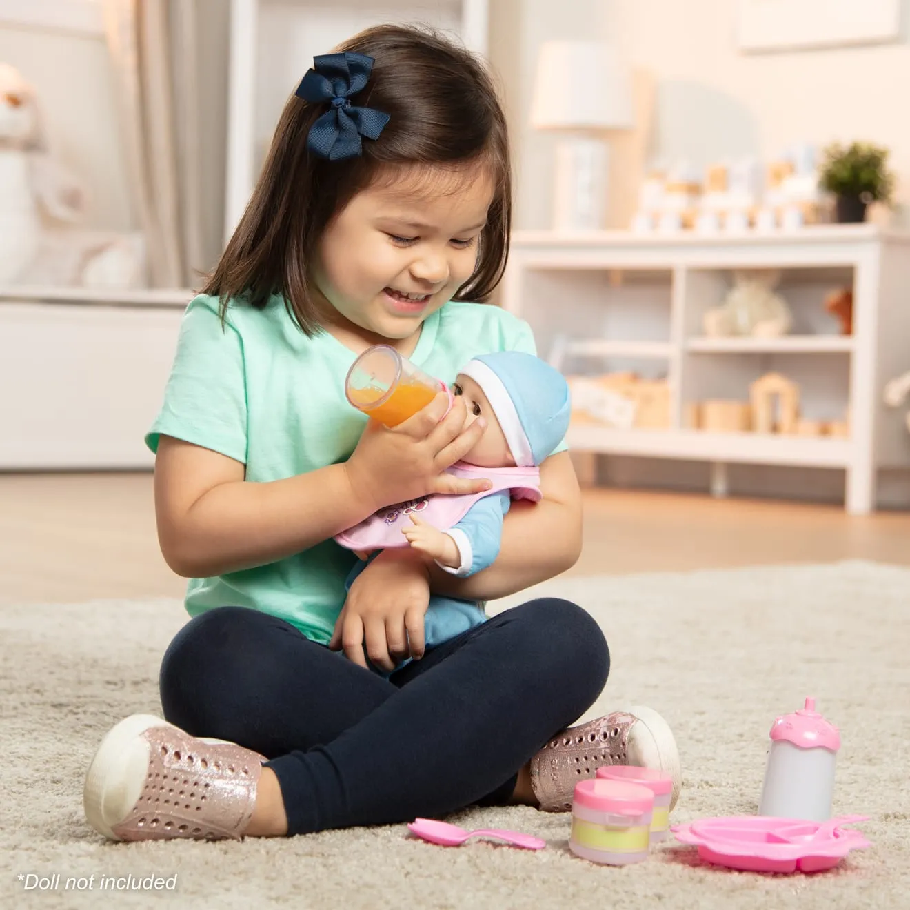 Melissa & Doug Mine to Love Baby Food & Bottle poppenset 8-delig