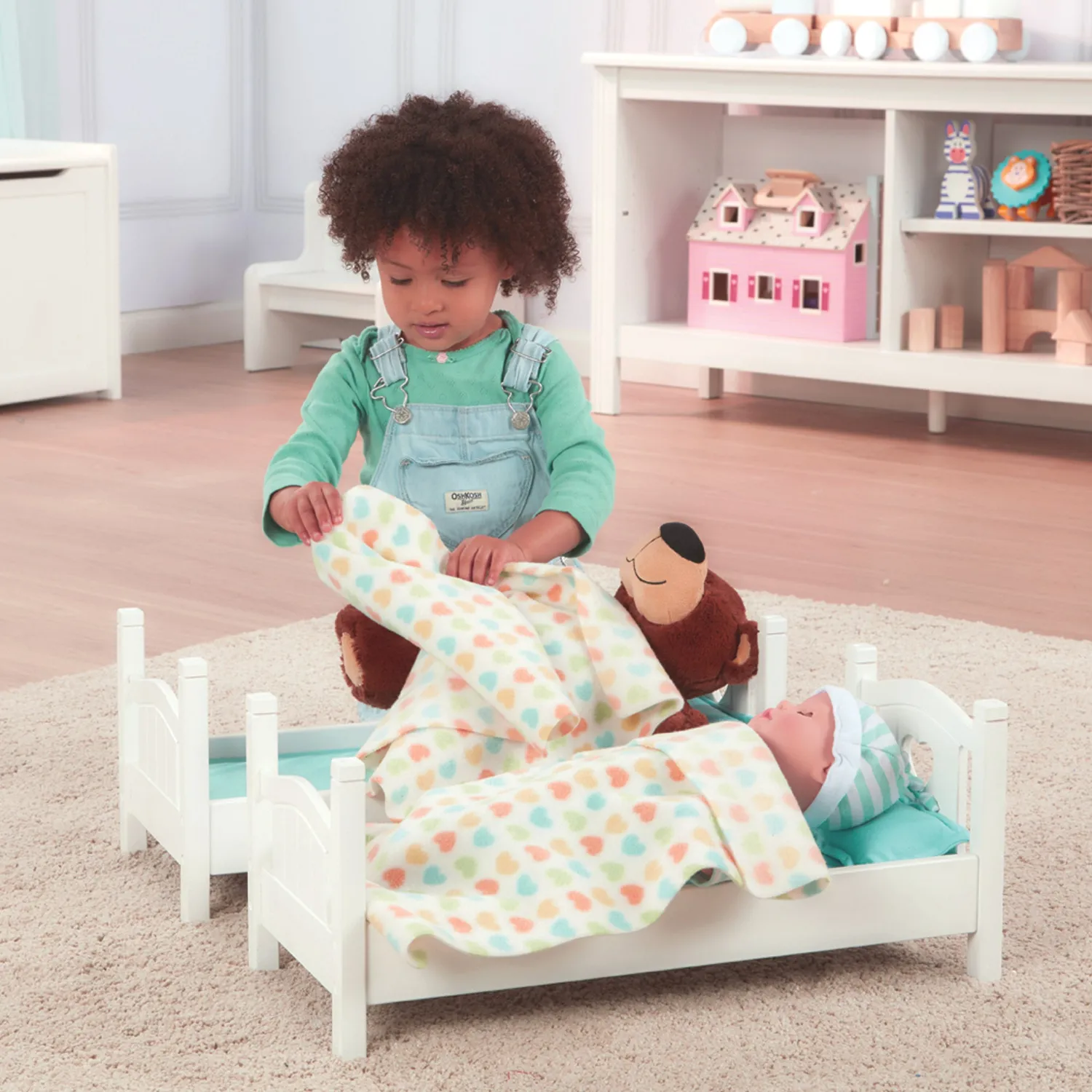 Melissa & Doug Mine to Love Play Bunk Bed poppenbed hout