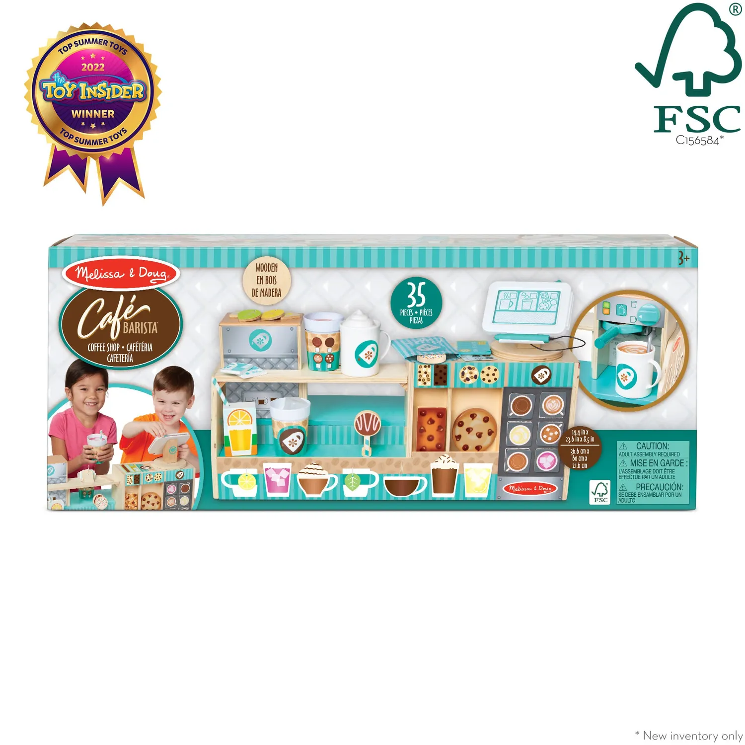 Melissa & Doug Cafe Barista koffiewinkeltje hout 35-delig
