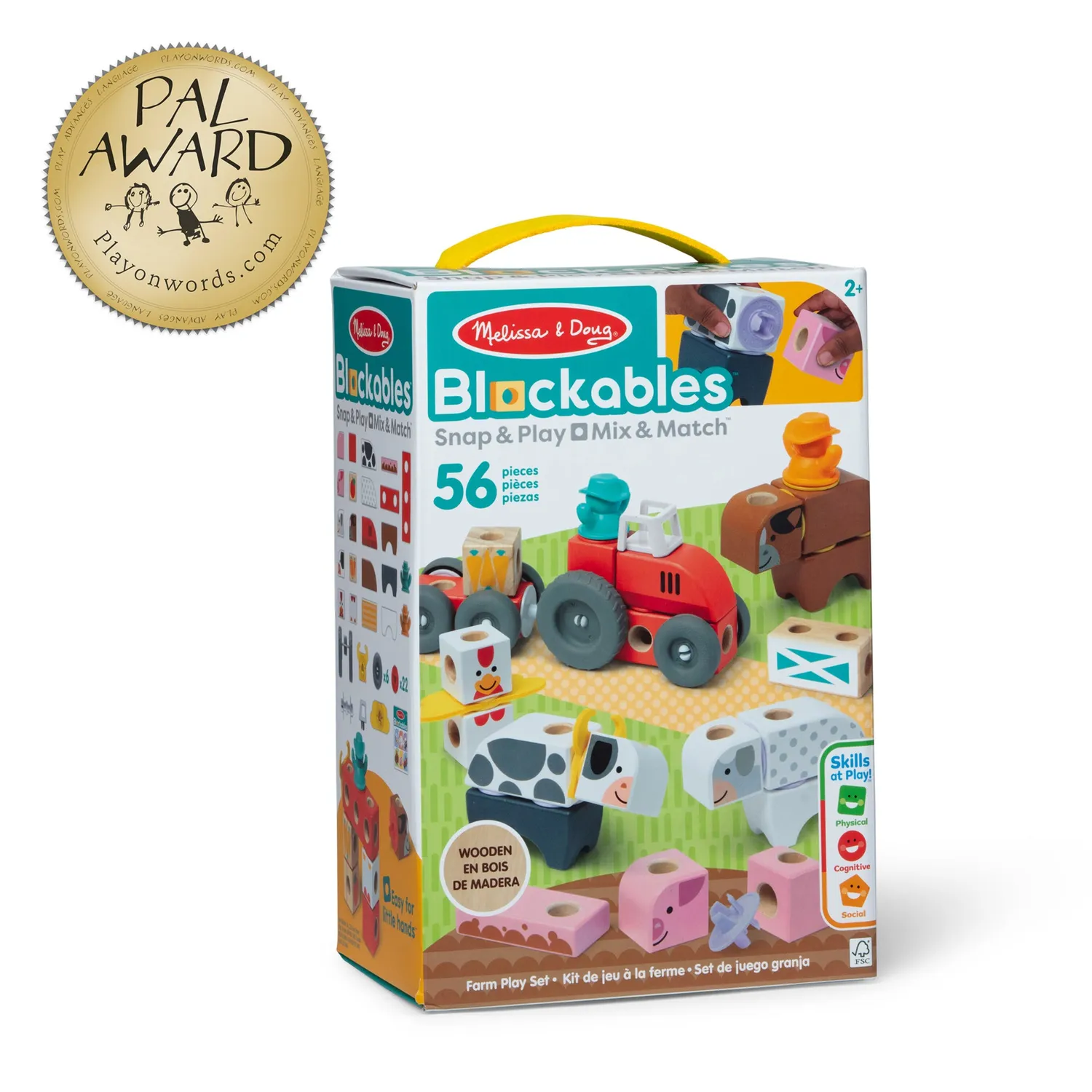Melissa & Doug Blockables Farm bouwset blokken