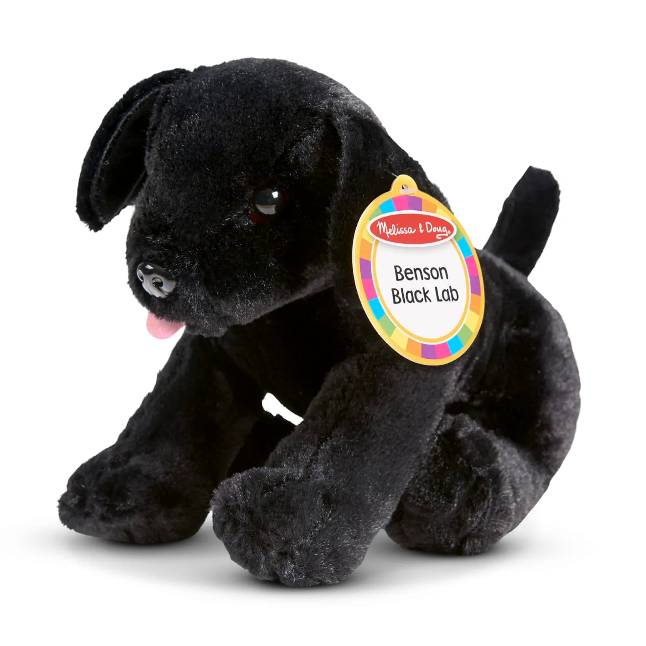Melissa & Doug Benson Black Lab knuffel puppy 25 cm