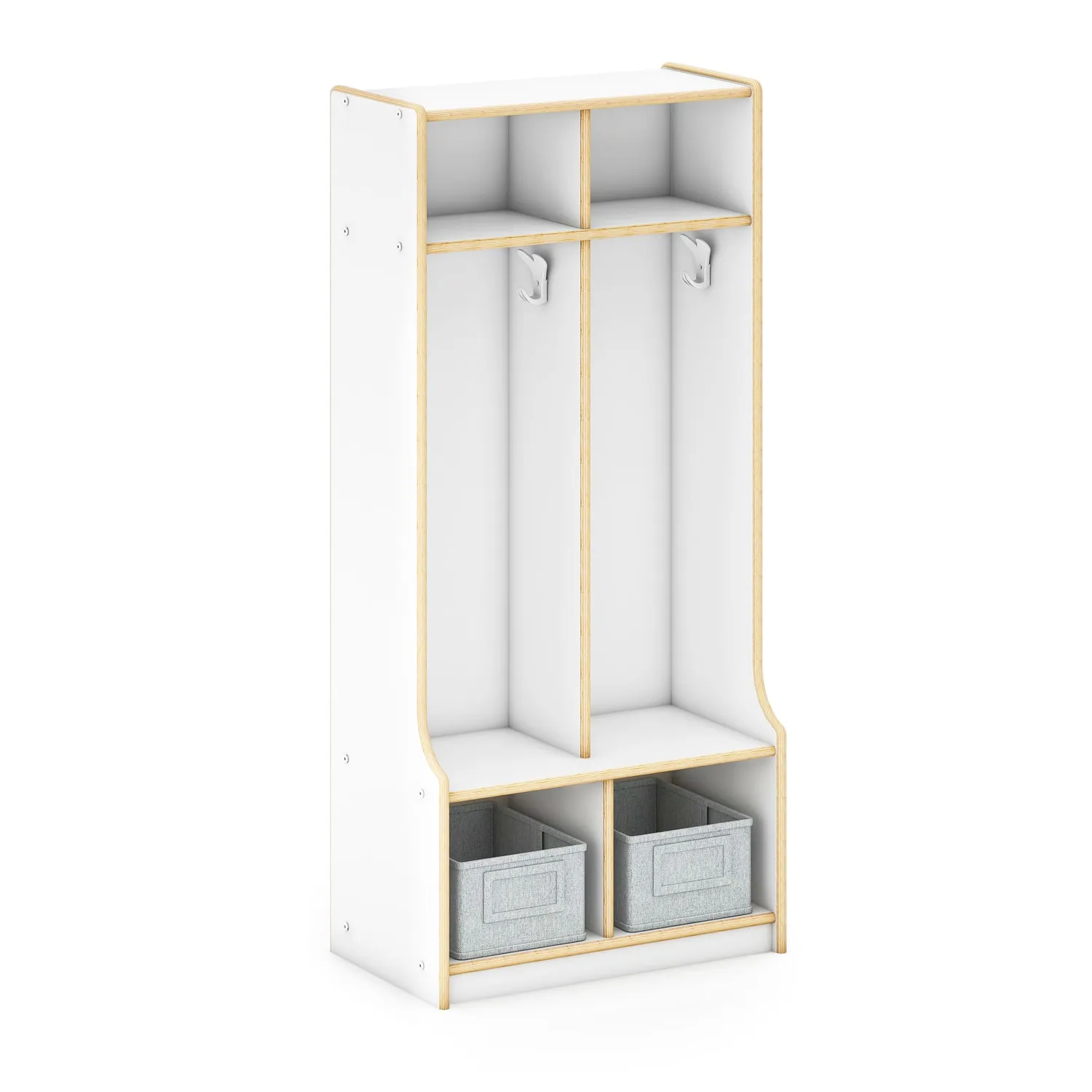 Guidecraft EdQ 2-Section lockerkast bankje naturel