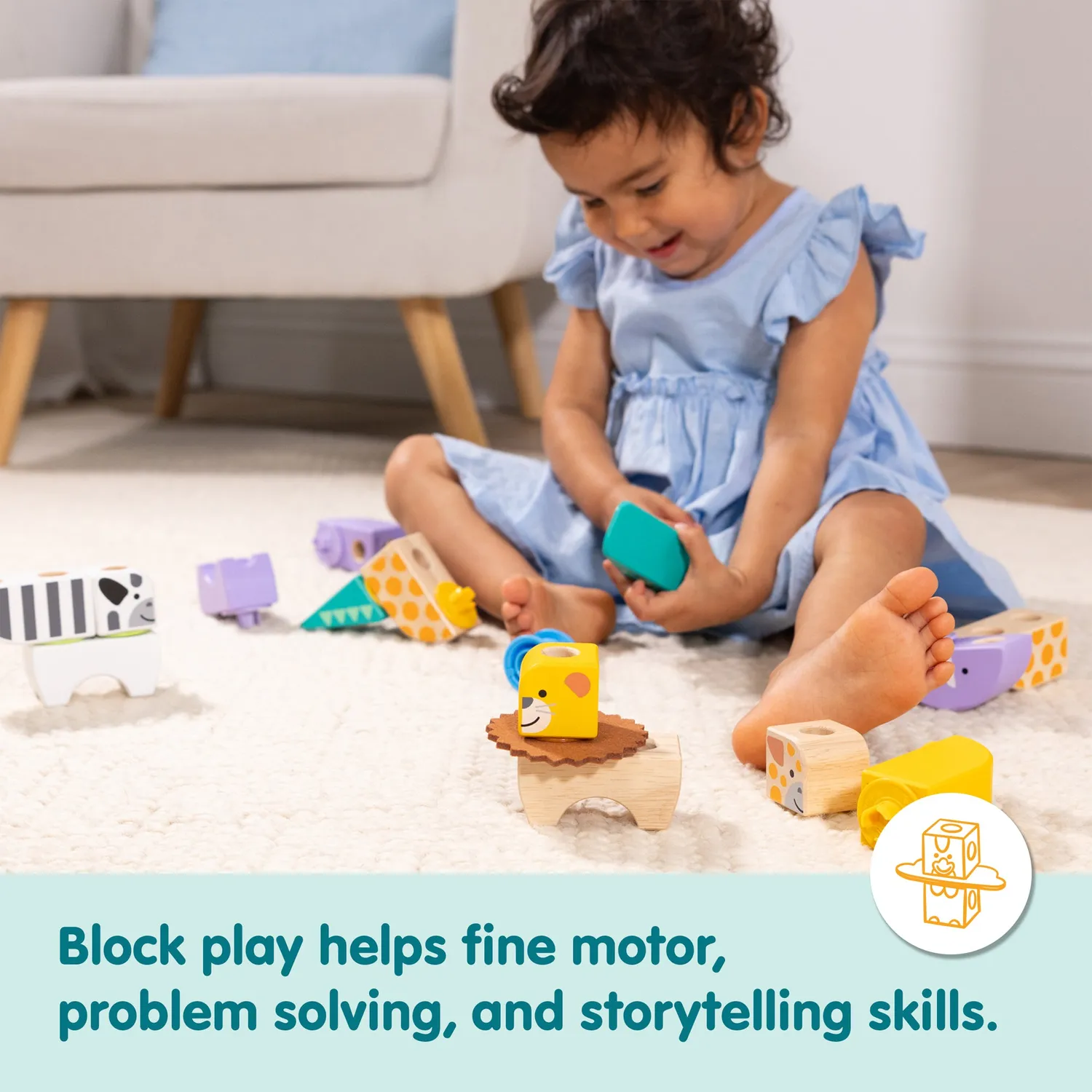 Melissa & Doug Blockables Safari bouwblokken hout