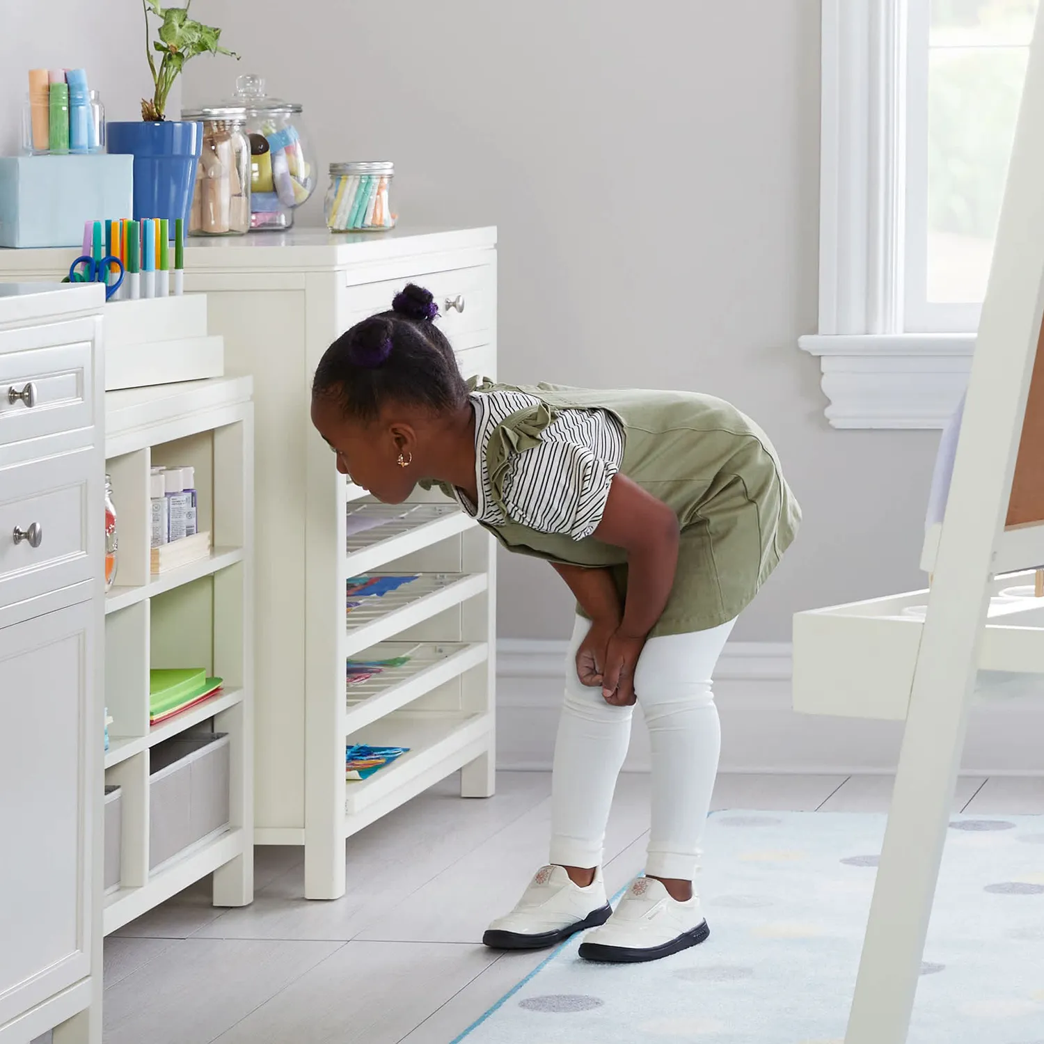 Martha Stewart Kids Art Storage opbergkast droogrek wit