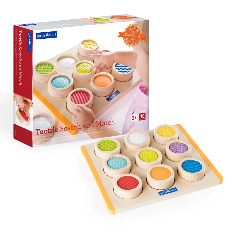 Guidecraft Tactile Search and Match voelpuzzel 9 texturen
