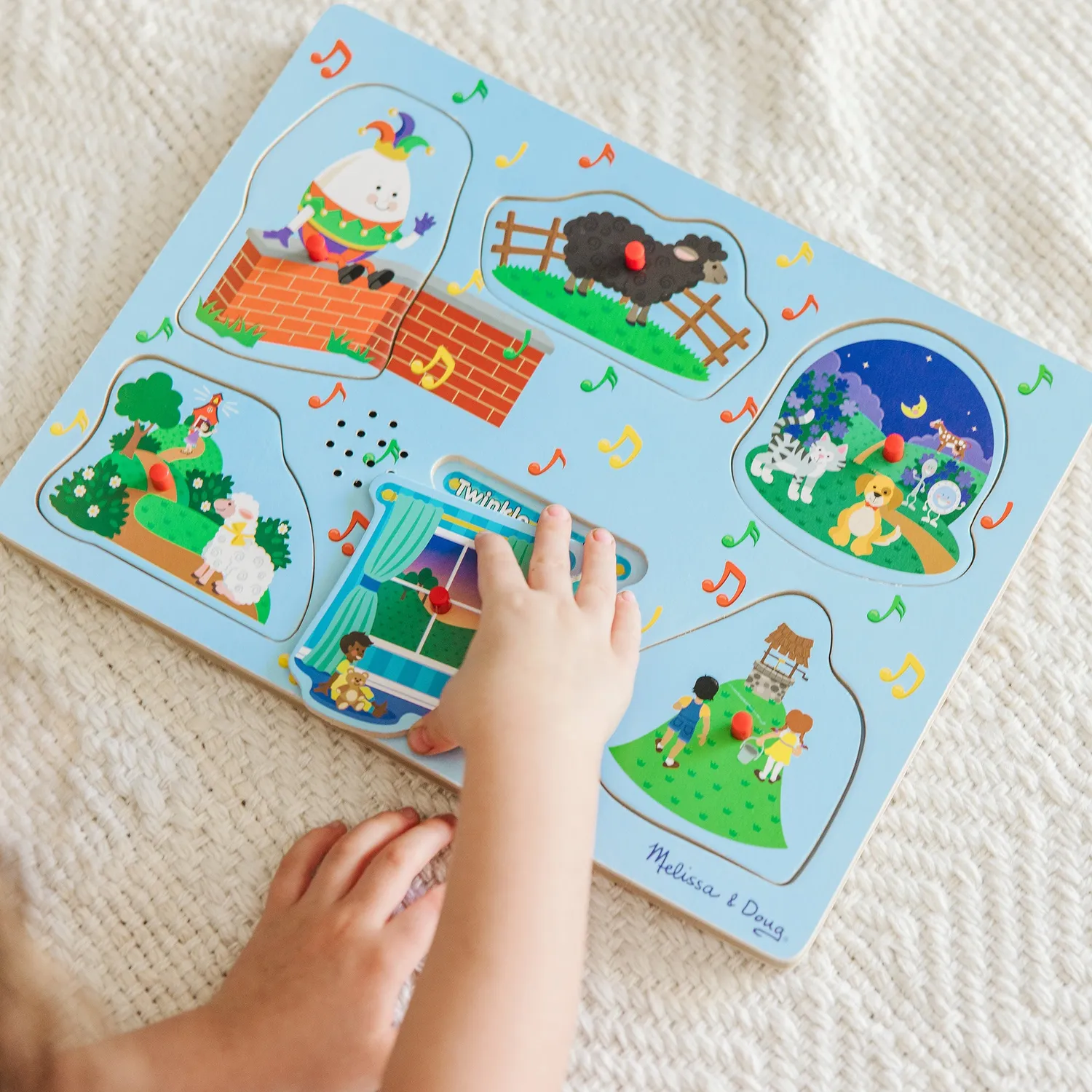 Melissa & Doug Nursery Rhymes 2 geluidspuzzel 6 stukjes houten