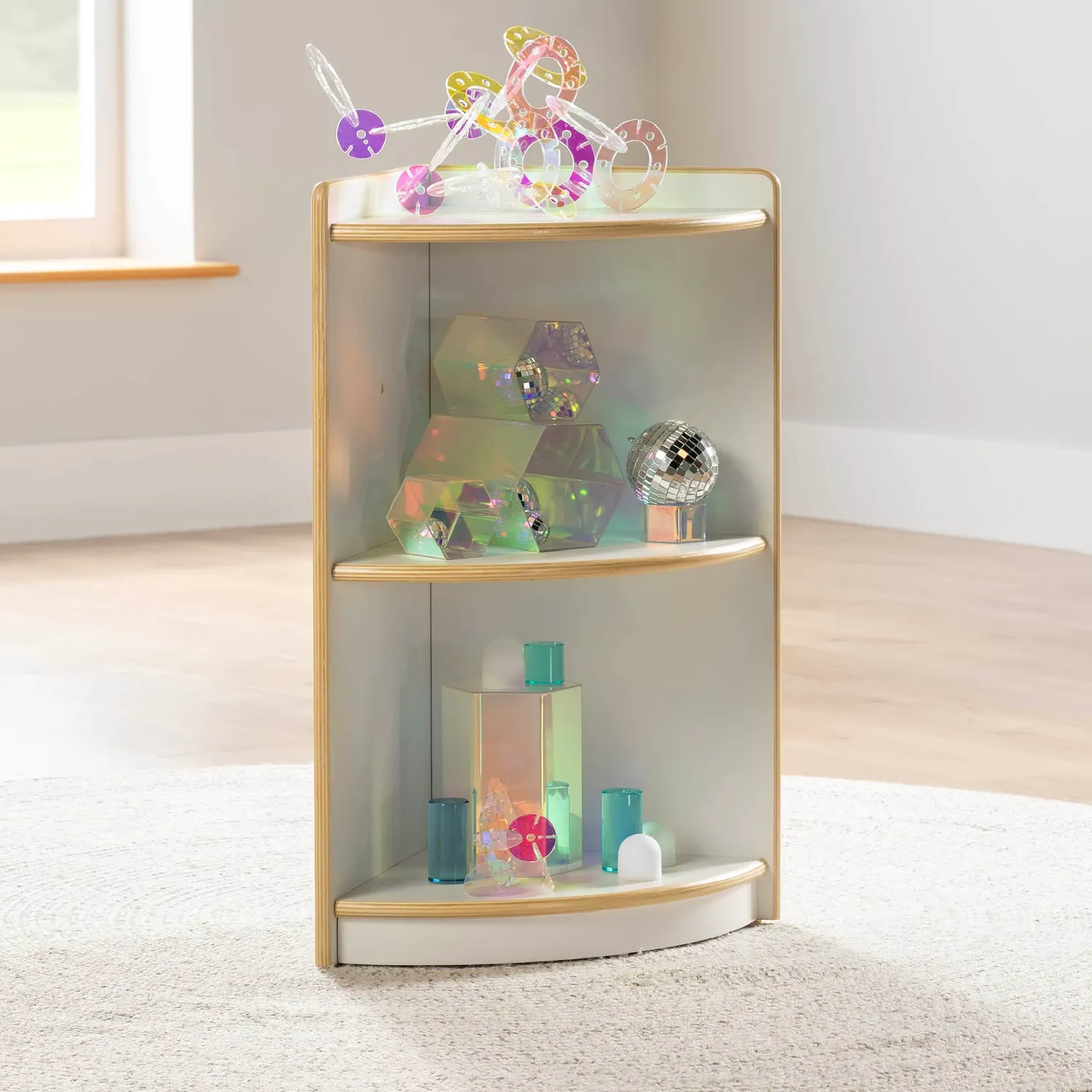Guidecraft EdQ Curated Storage 2-Tier hoekkast trap 2-laags