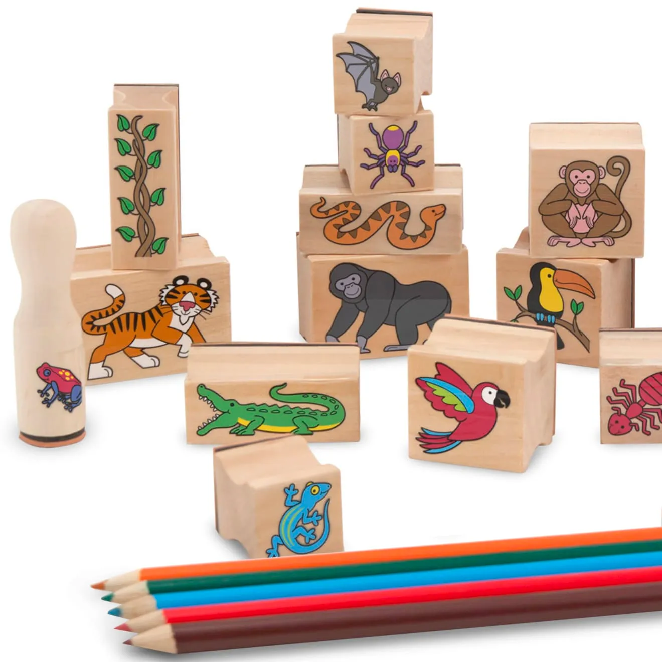 Melissa & Doug Stamp-a-Scene Rain Forest stempelset 20 stuks jungle