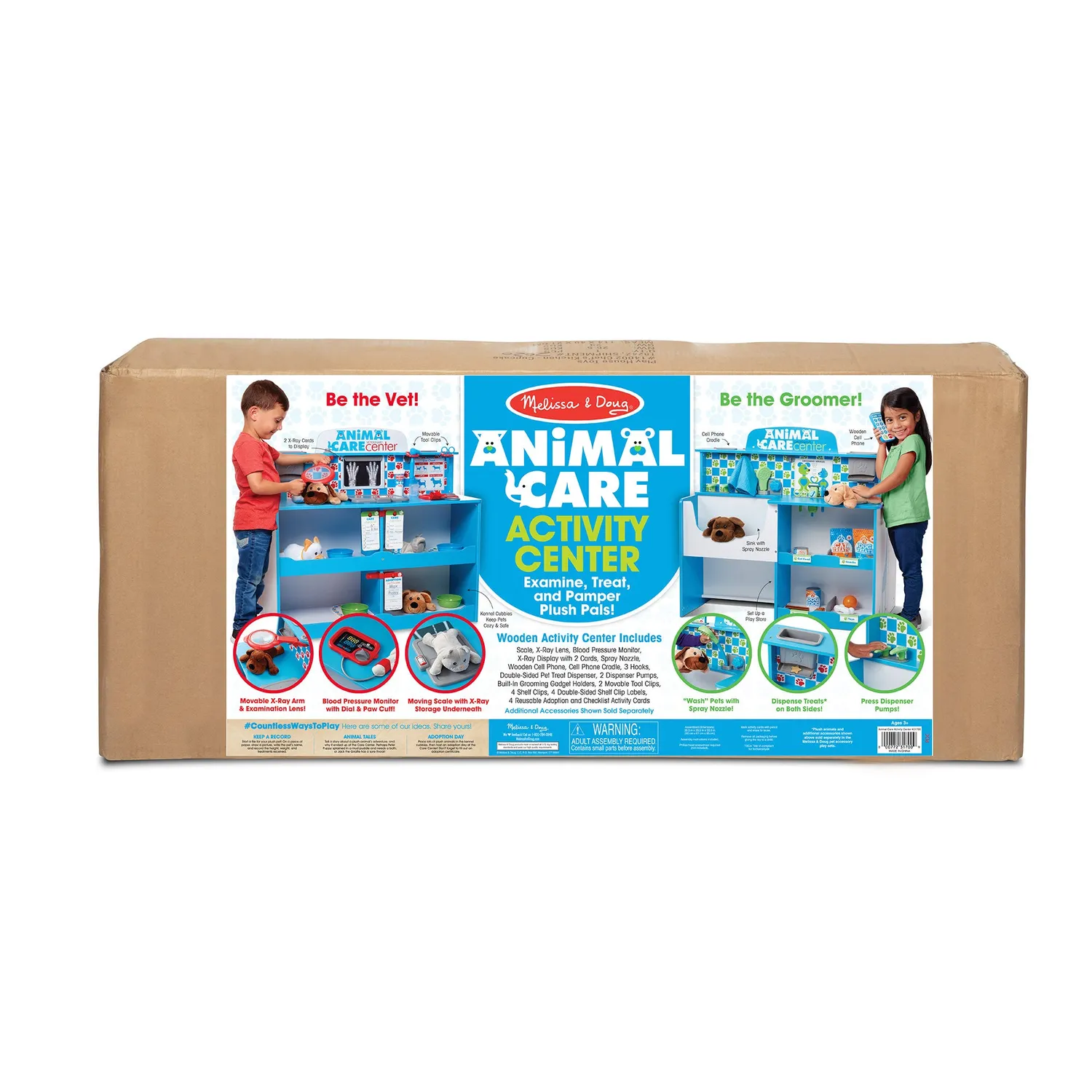 Melissa & Doug Animal Care speelcentrum dierenarts hout
