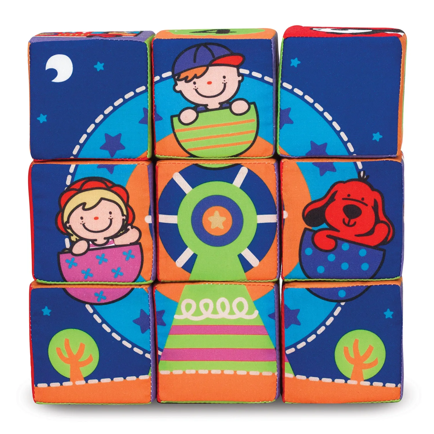 Melissa & Doug K's Kids Match and Build zachte blokken 14 stuks