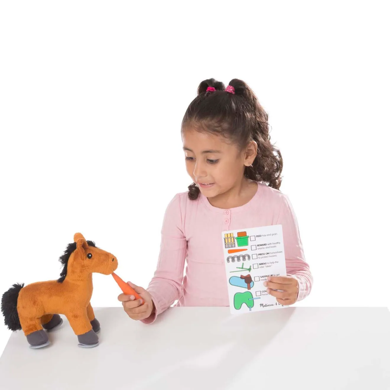 Melissa & Doug Feed & Groom Horse Care paardenset met knuffel