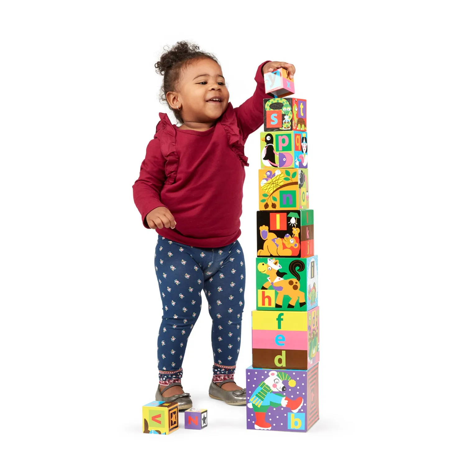 Melissa & Doug Alphabet stapelblokken karton 10 stuks