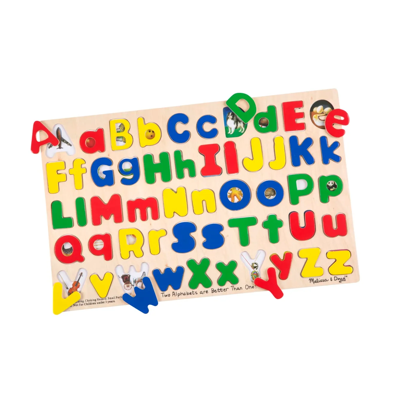 Melissa & Doug Upper Lower Case Alphabet puzzel hout 52 letters