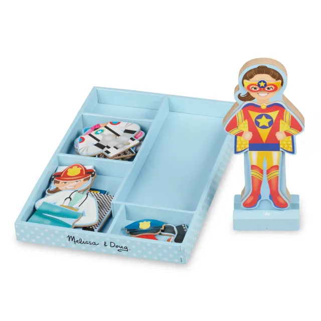Melissa & Doug Julia magnetische aankleedpop 24-delig 8 beroepen