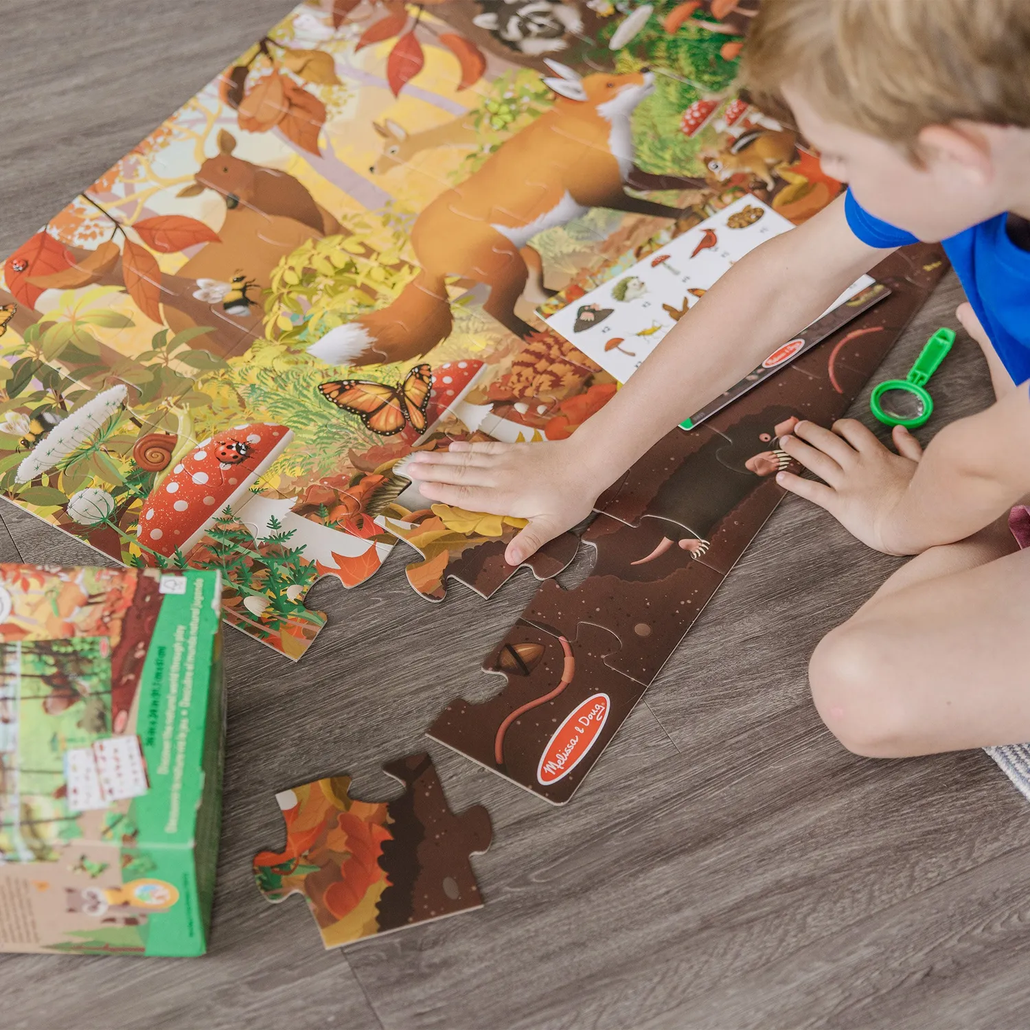 Melissa & Doug Let's Explore zoekpuzzel 48 stukjes dubbelzijdig