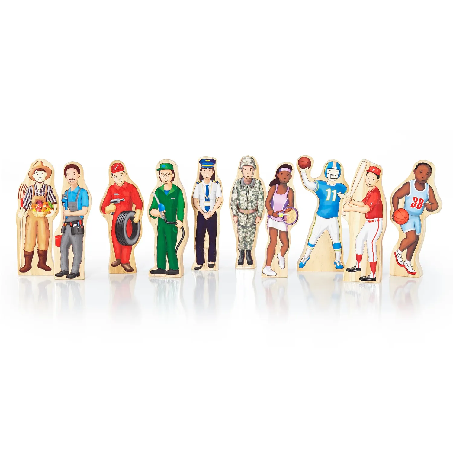 Guidecraft Wedgies Career houten figuren 30 stuks beroepen