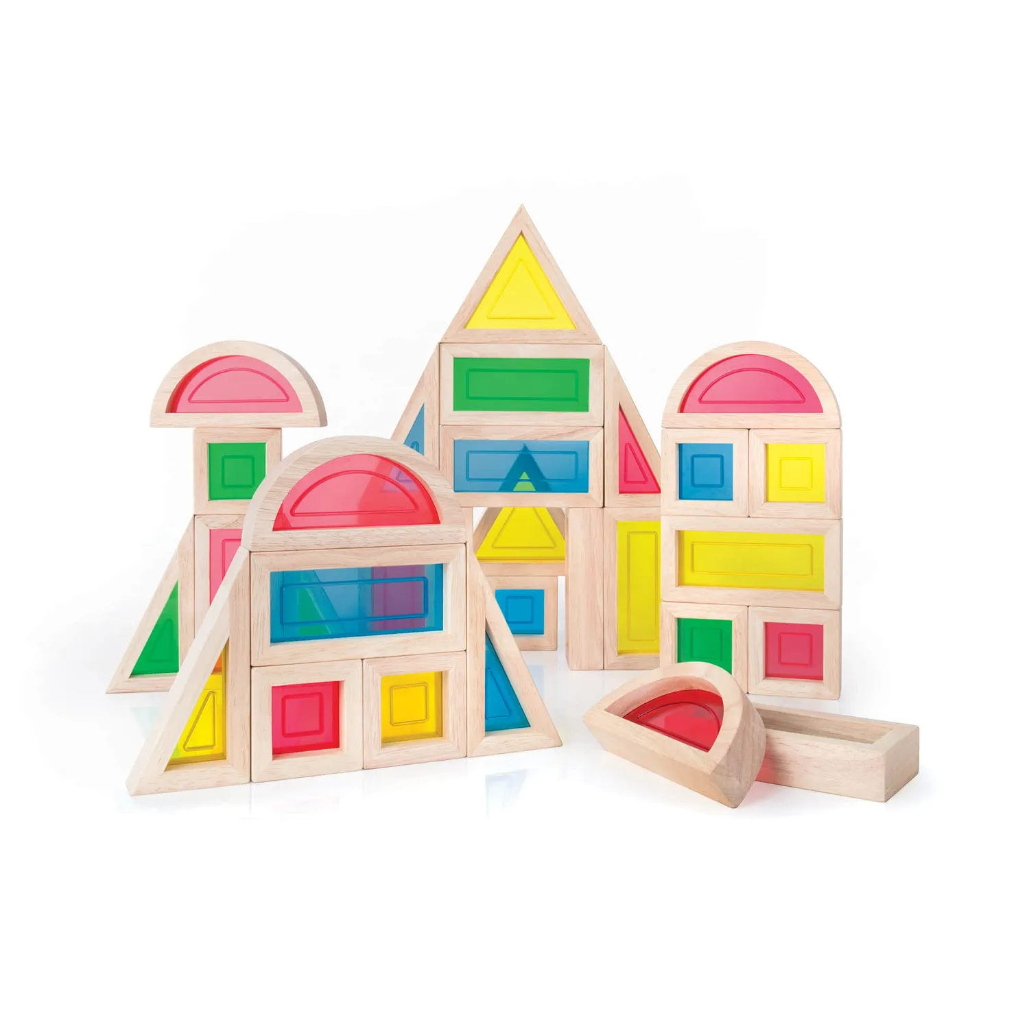 Guidecraft Rainbow Blocks bouwblokken 10 stuks kleur
