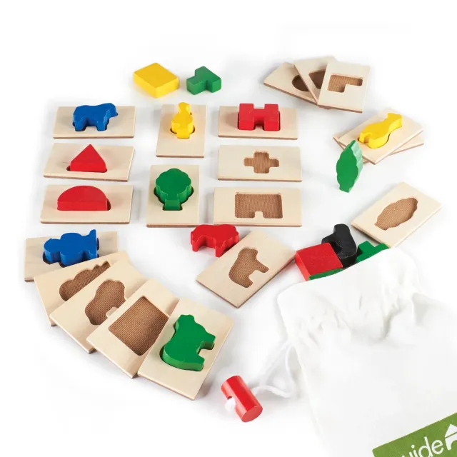 Guidecraft 3D Feel and Find houten voelspel 20 vormen