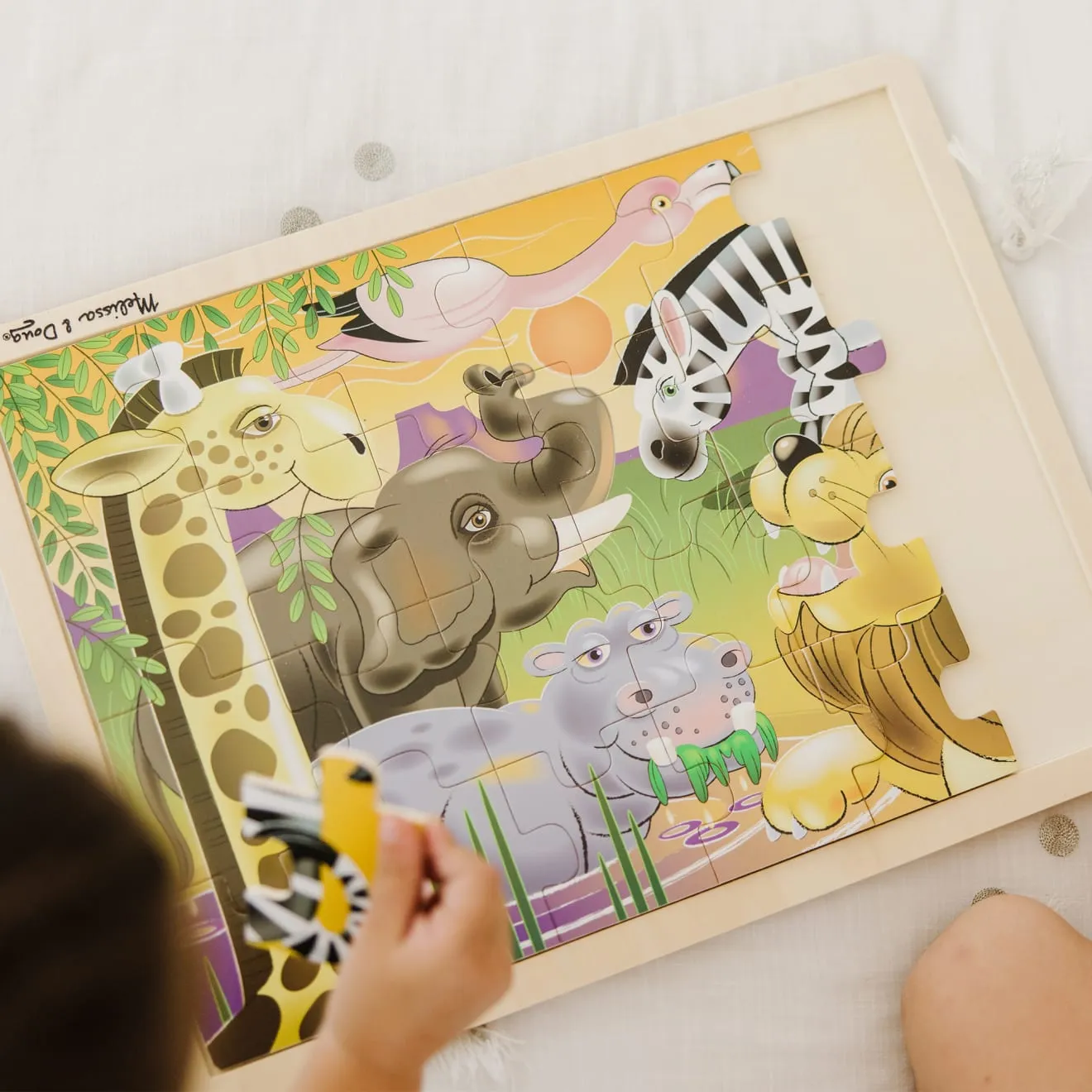 Melissa & Doug African Plains houten puzzel 24 stukjes