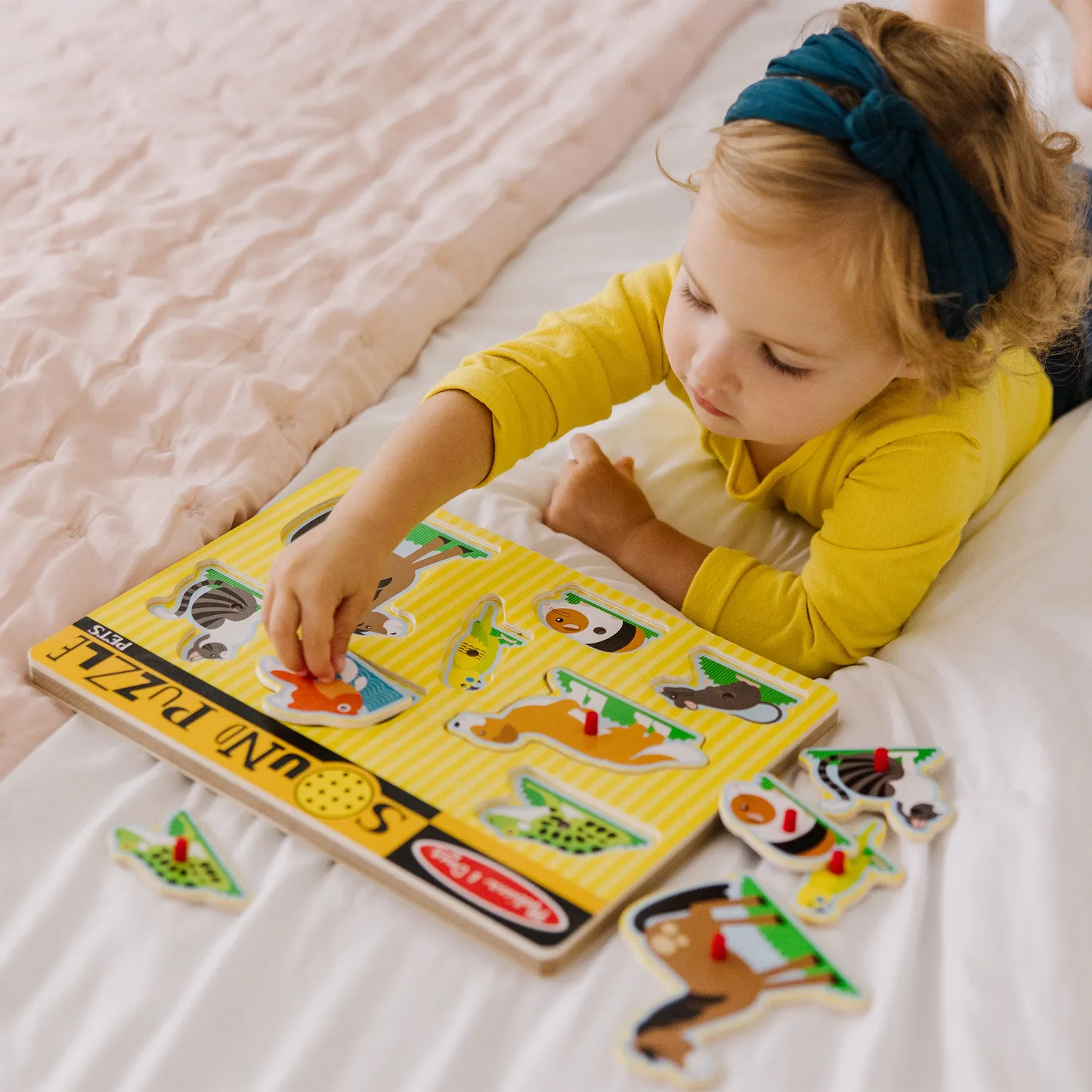 Melissa & Doug Pets geluidspuzzel 8 stukjes met dierengeluid