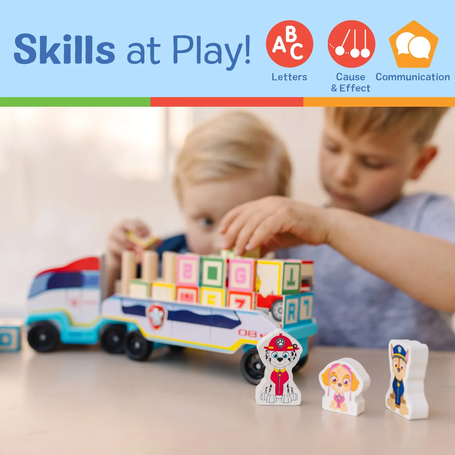 Melissa & Doug PAW Patrol Blokkentruck Hout ABC