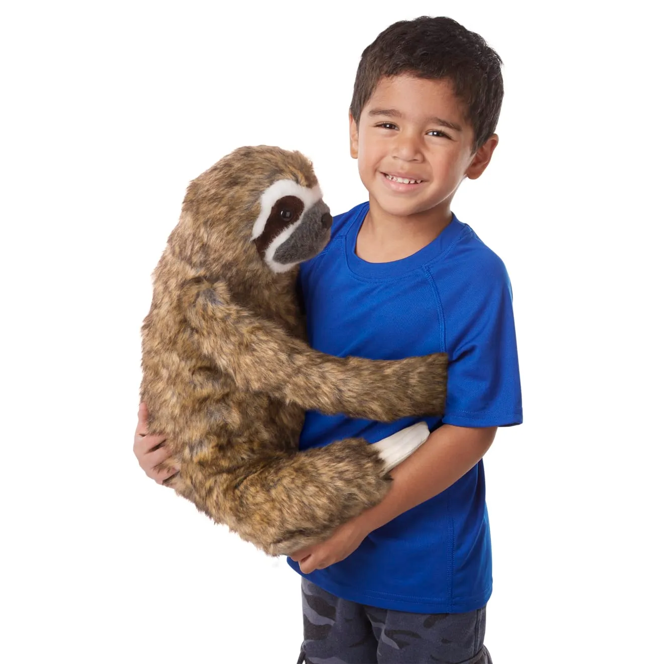 Melissa & Doug Lifelike Plush luiaard knuffel zacht 37 cm