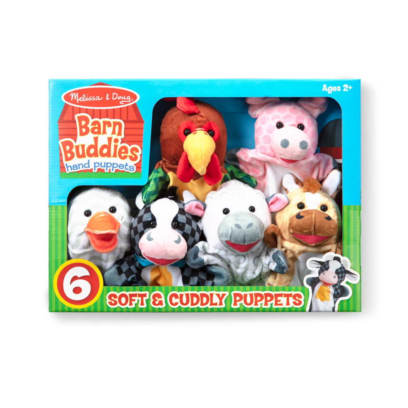 Melissa & Doug Barn Buddies handpoppen boerderij 6 stuks