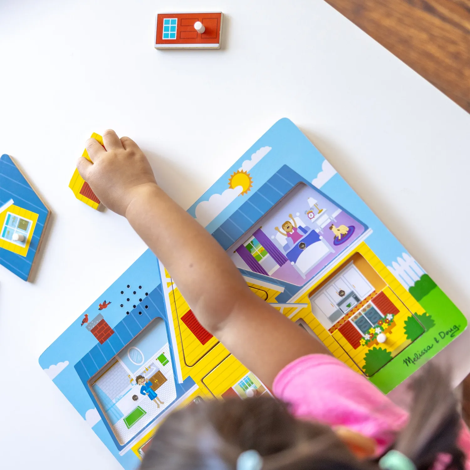 Melissa & Doug Around the House geluidspuzzel 8 stukjes