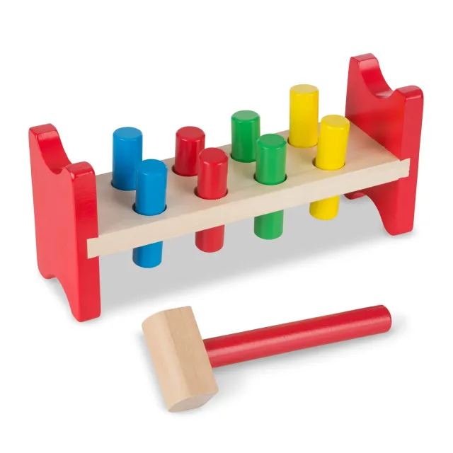 Melissa & Doug Pound-a-Peg hamerbank hout 8 pinnen
