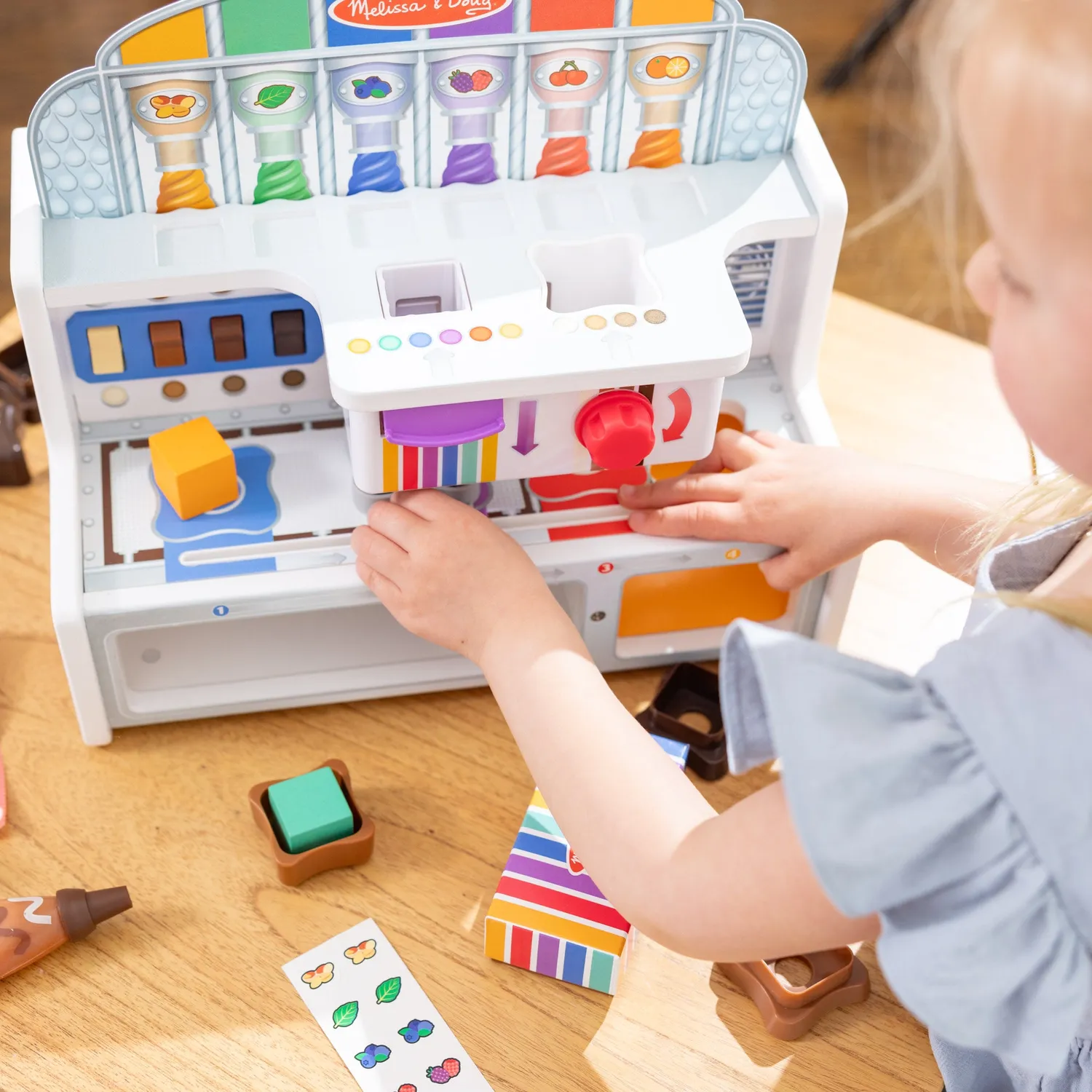 Melissa & Doug Wooden Chocolate Factory speelset chocolaatjes hout