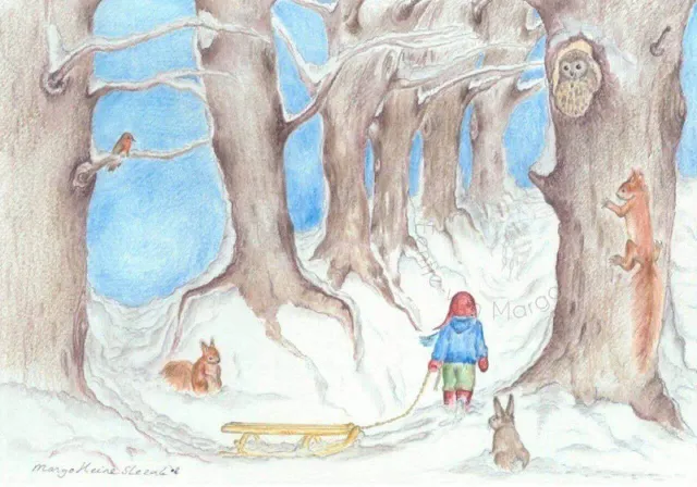 Ginger Fairy Eentje van Margo Avonturenbos Winter Kaart