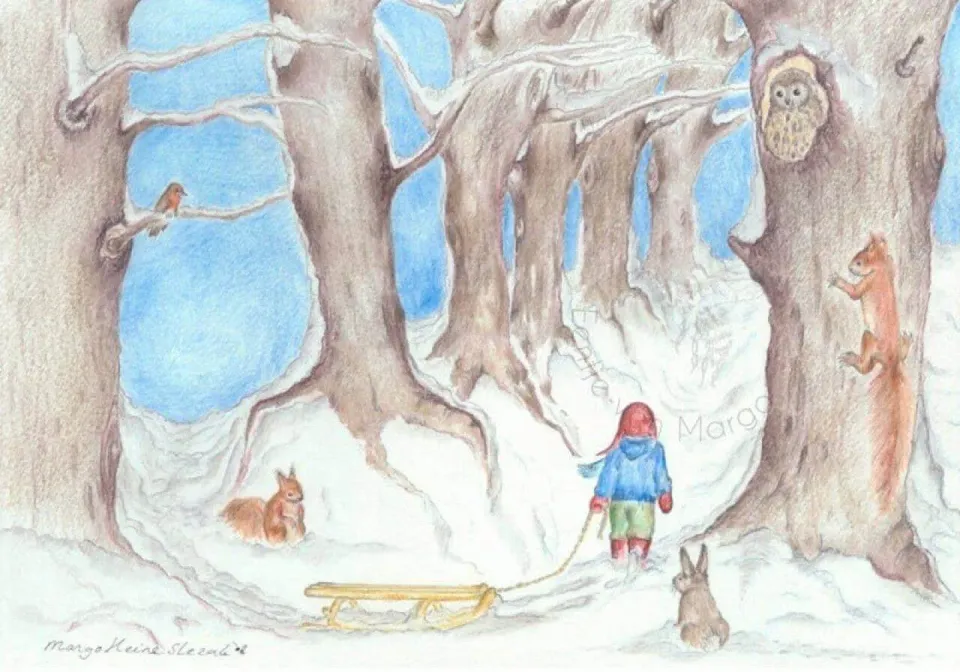Ginger Fairy Eentje van Margo Avonturenbos Winter Kaart