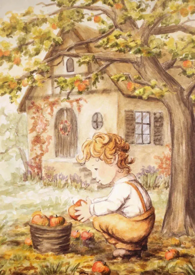 Ginger Fairy Raphaela Berendt Apfelernte kaart 10x15 cm