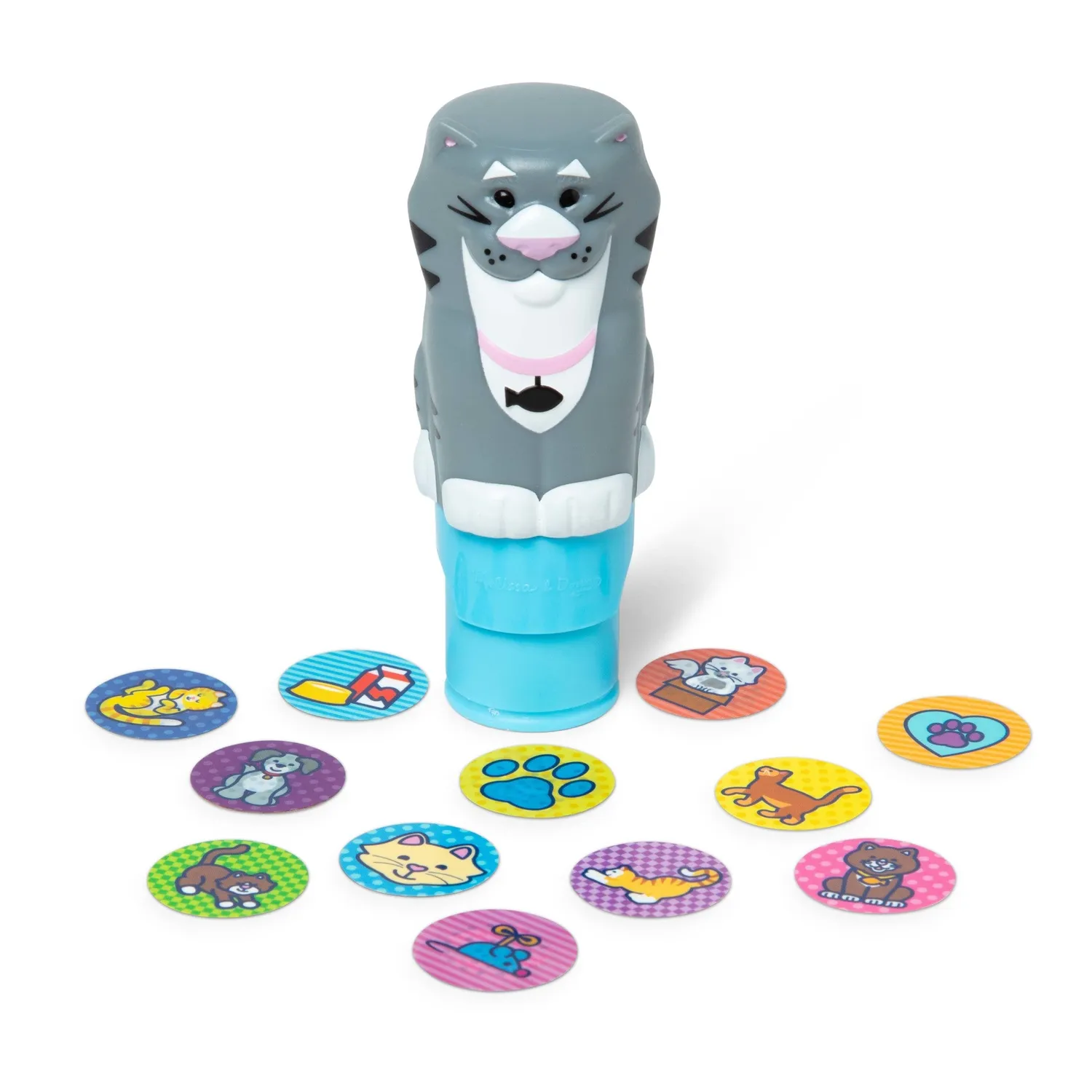 Melissa & Doug Sticker WOW Kat bundel met stamper 500 stuks