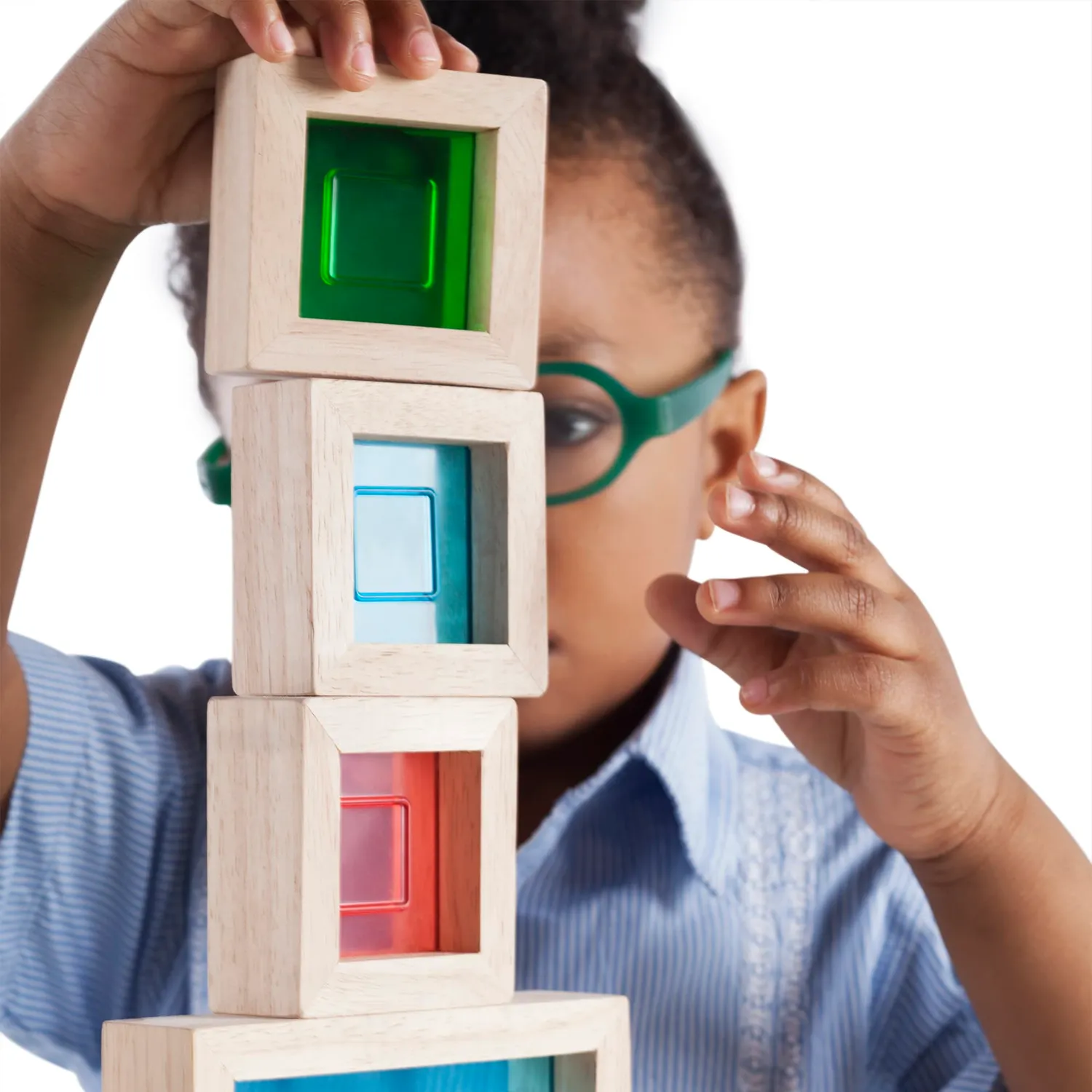 Guidecraft Rainbow Blocks bouwblokken 10 stuks kleur