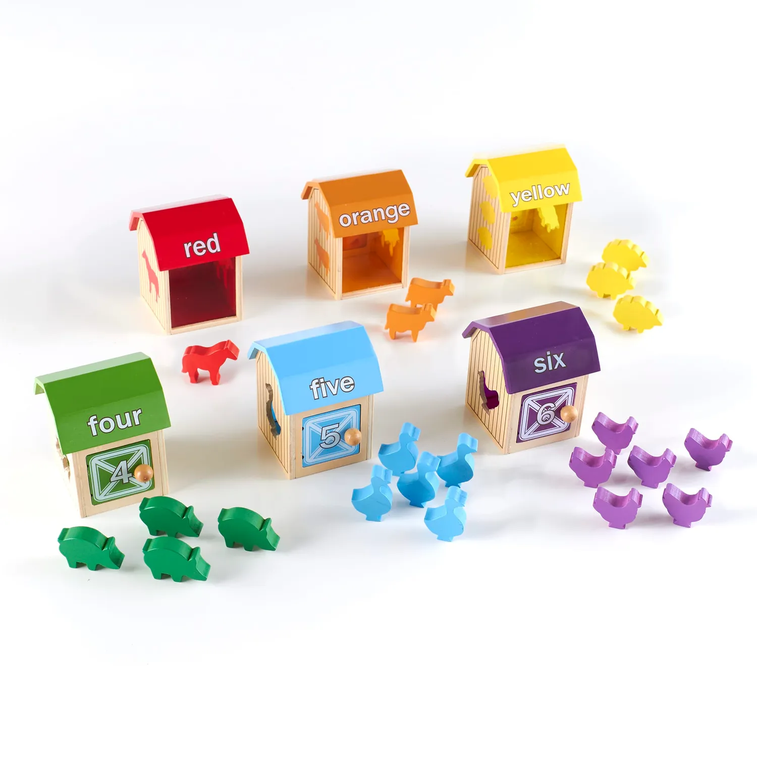 Guidecraft Barnyard Activity Boxes boerderijspel 28-delig sorteren