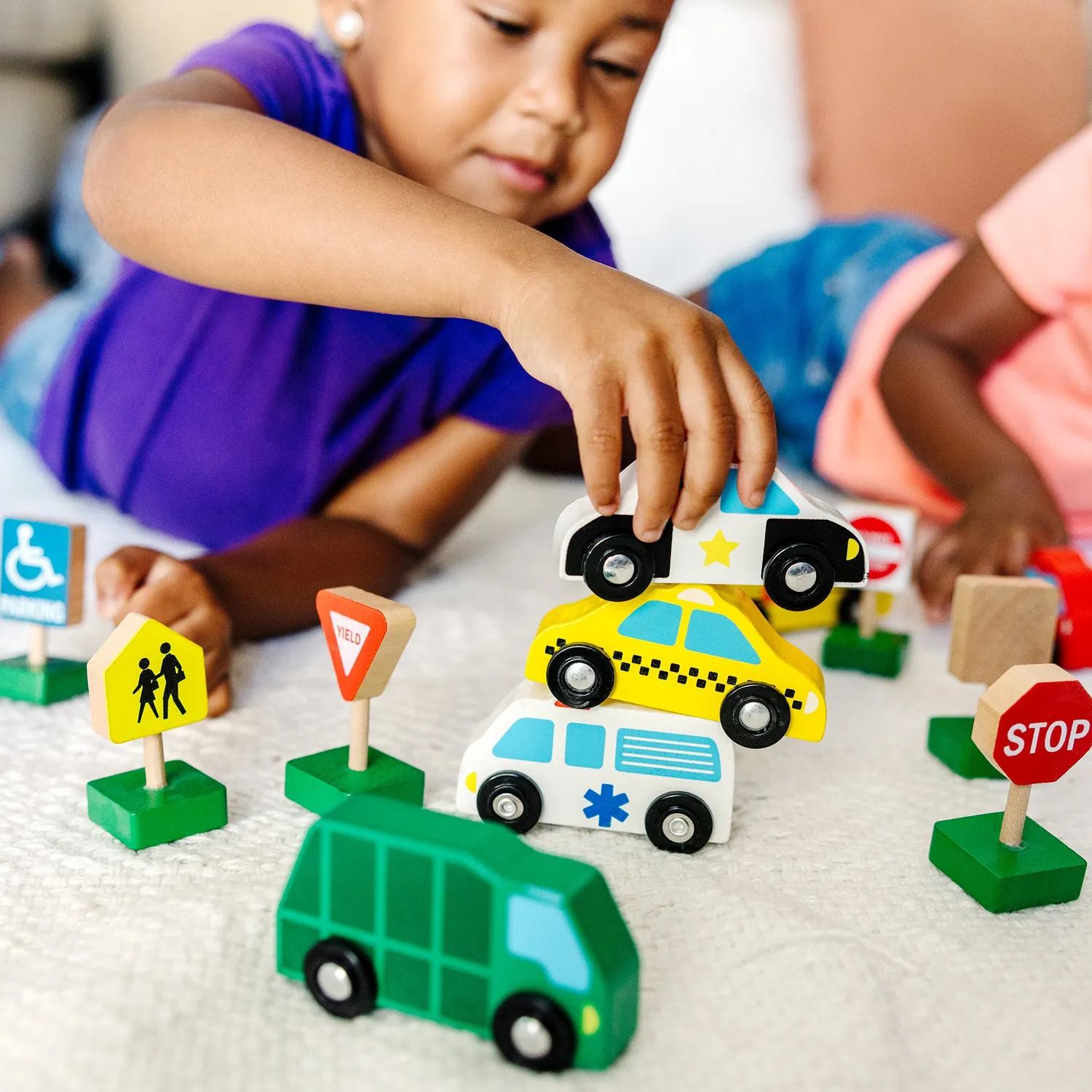 Melissa & Doug Houten Voertuigen en Verkeersborden 15-delig