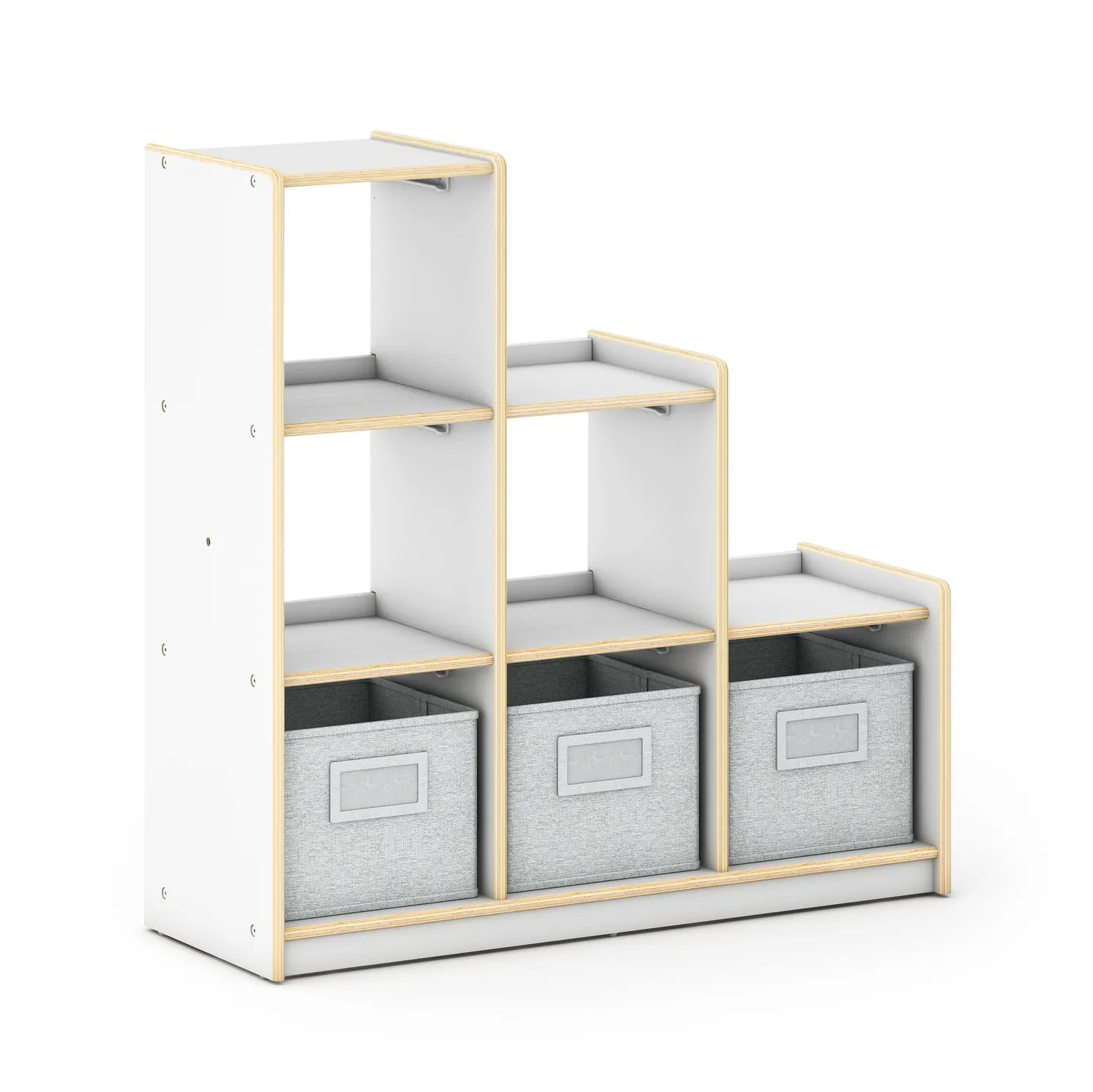 Guidecraft EdQ Curated Storage 3-2-1 Tier opbergkast met bakken