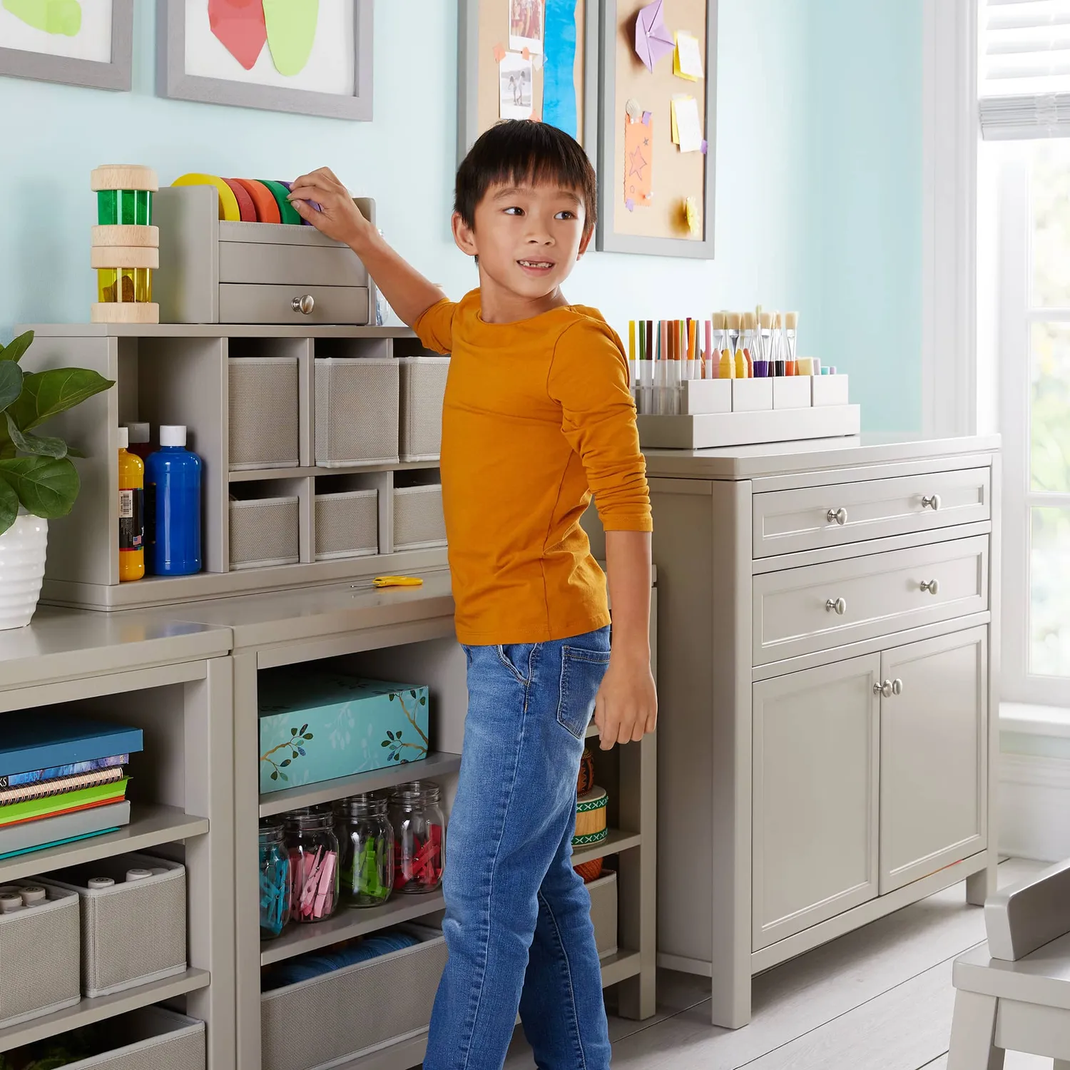 Martha Stewart Kids Cubby Organizer opberger Linen White