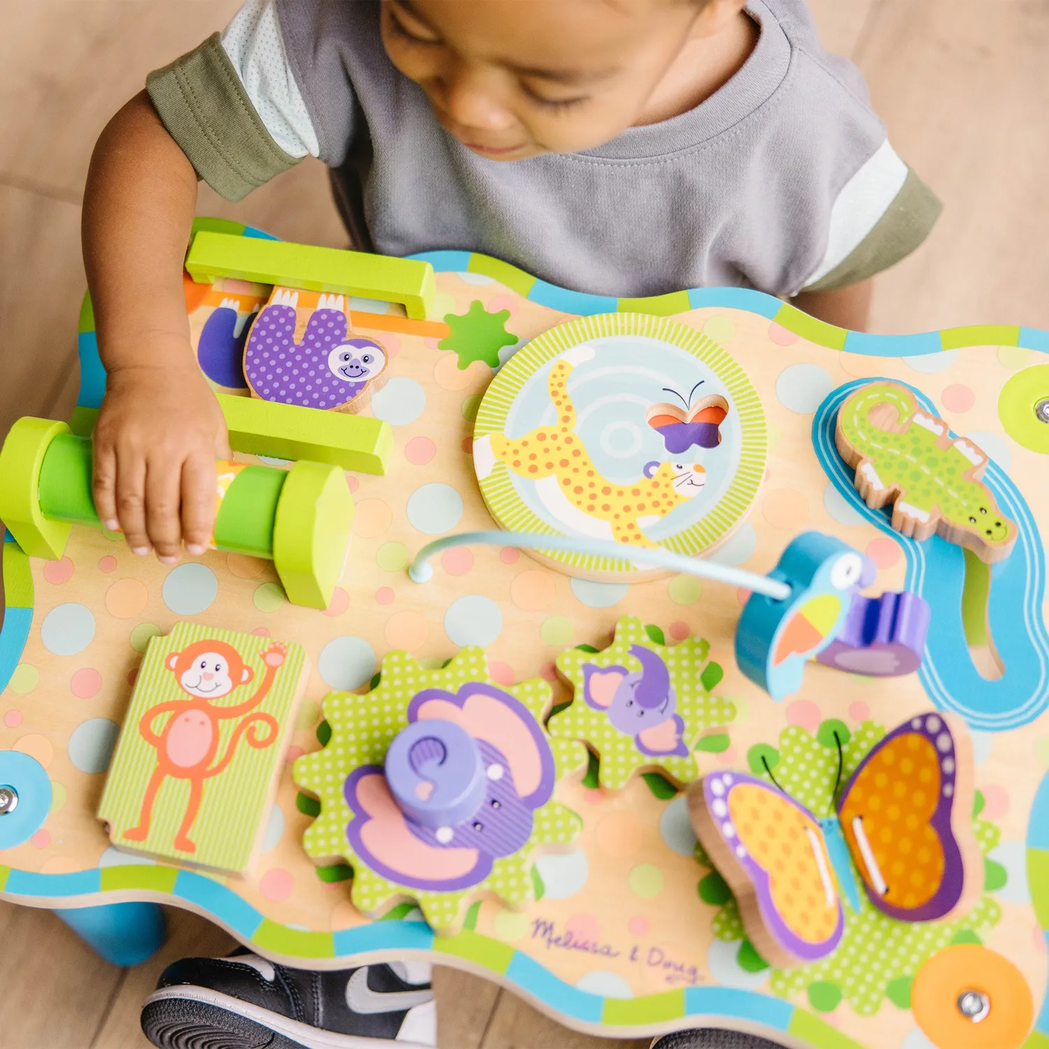 Melissa & Doug First Play Jungle houten activiteitentafel