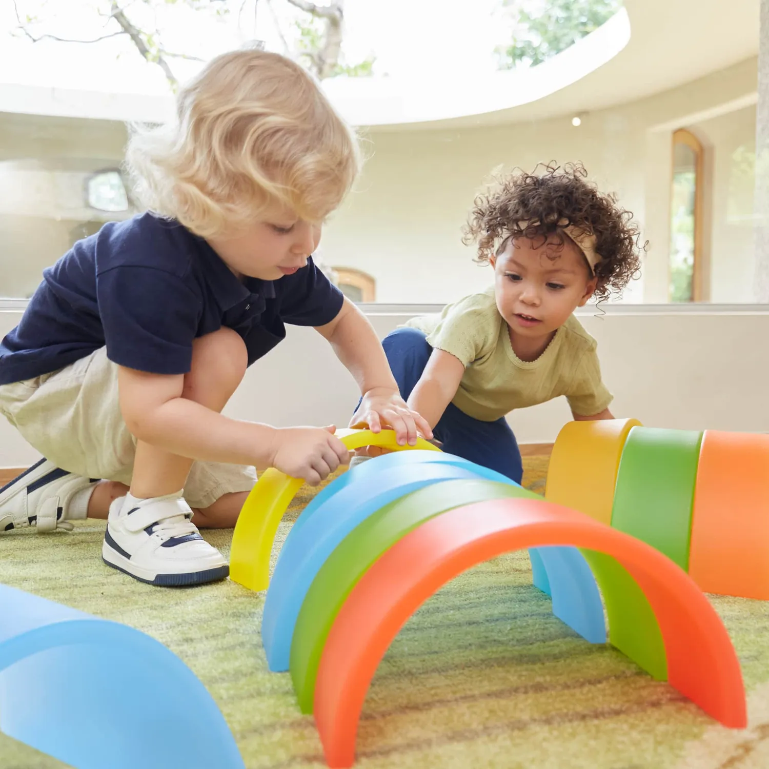 Guidecraft Discovery Rainbow bogen en tunnels 10 stuks licht