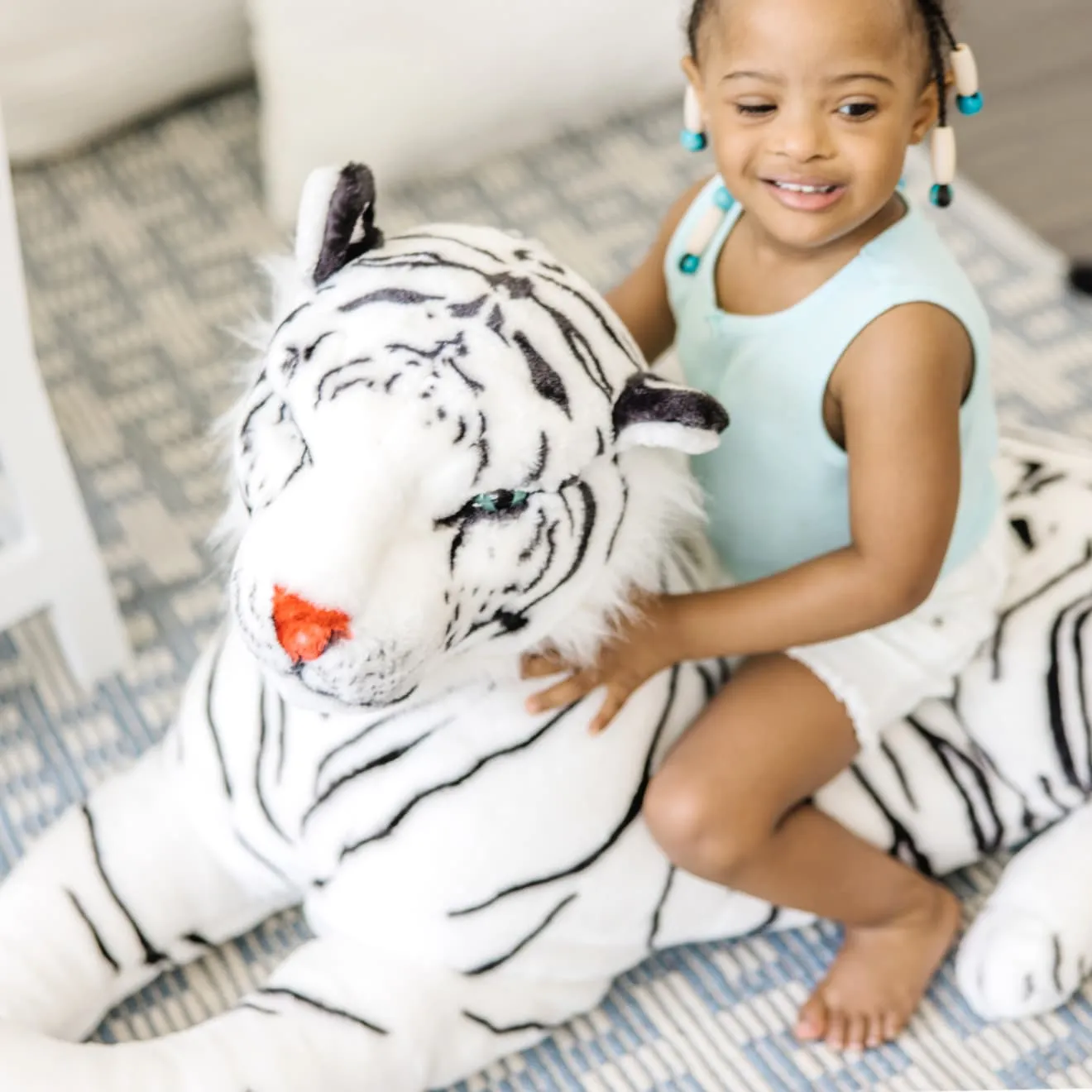 Melissa & Doug White Tiger Giant knuffel tijger groot
