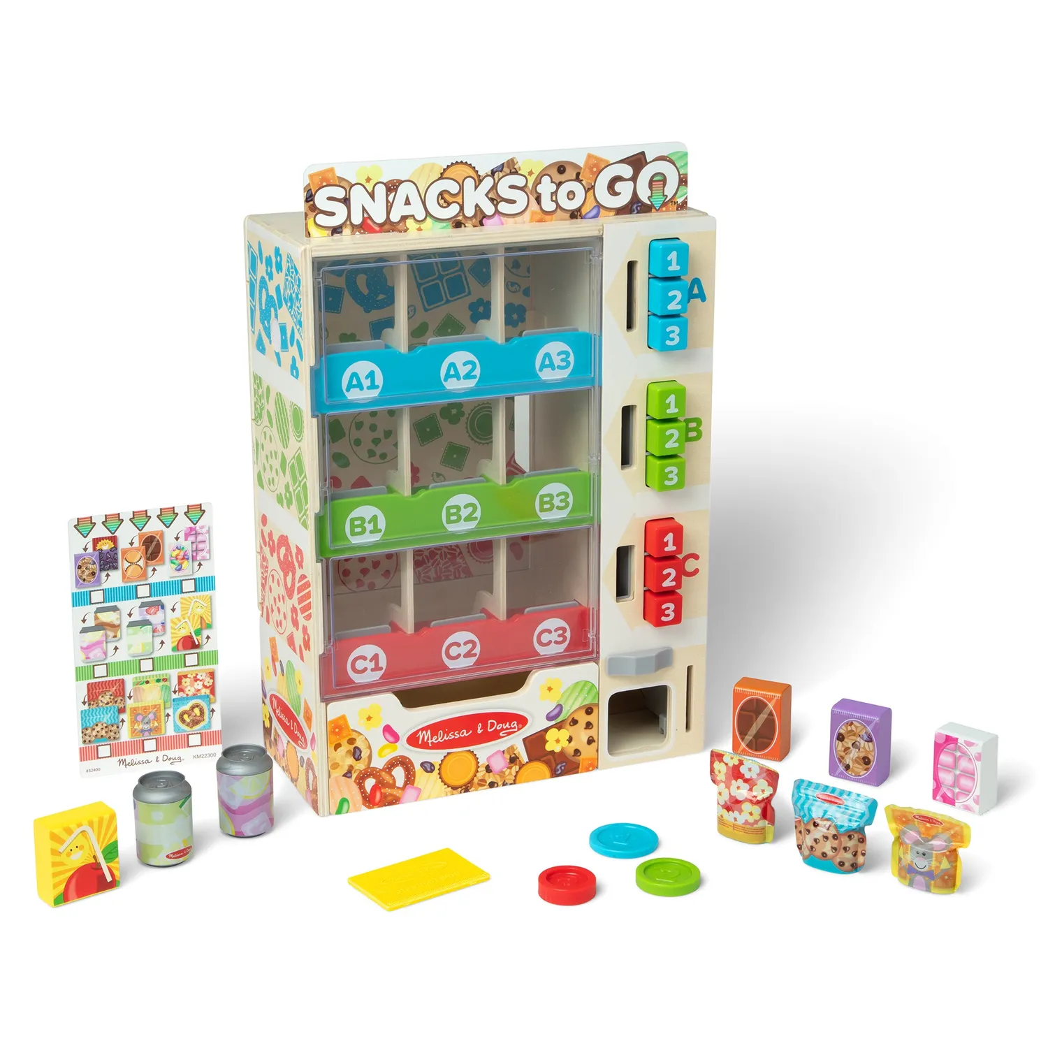Melissa & Doug snoepautomaat houten winkeltje sorteerset