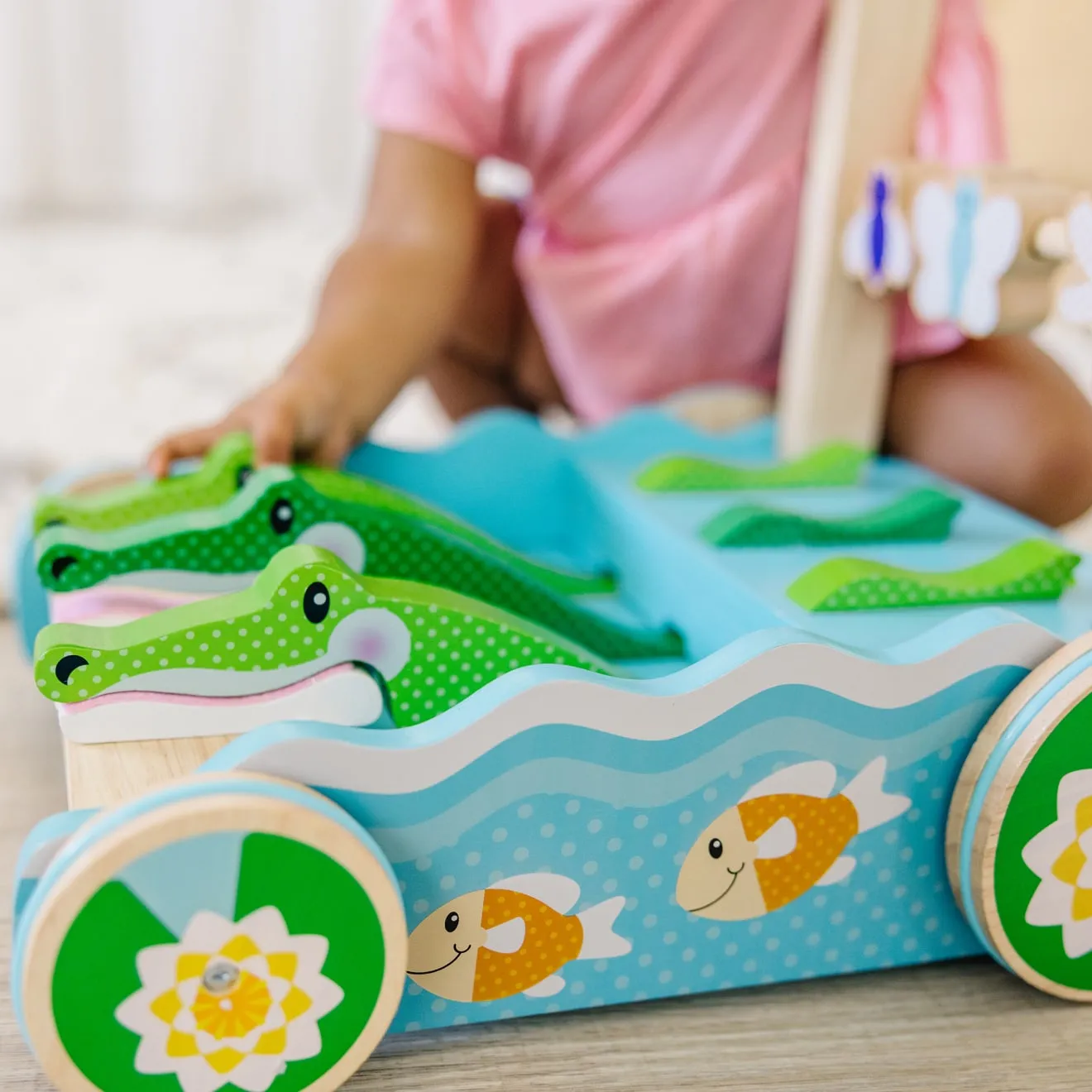 Melissa & Doug First Play Chomp & Clack Alligator duwspeelgoed