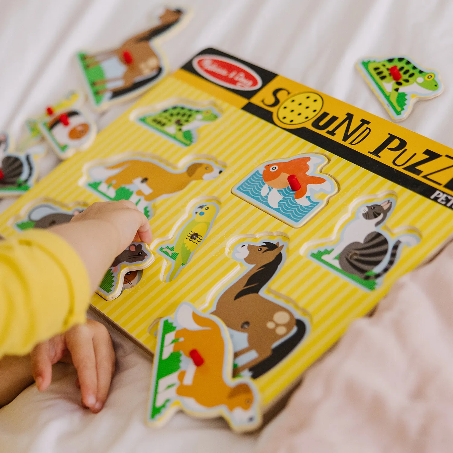 Melissa & Doug Pets geluidspuzzel 8 stukjes met dierengeluid
